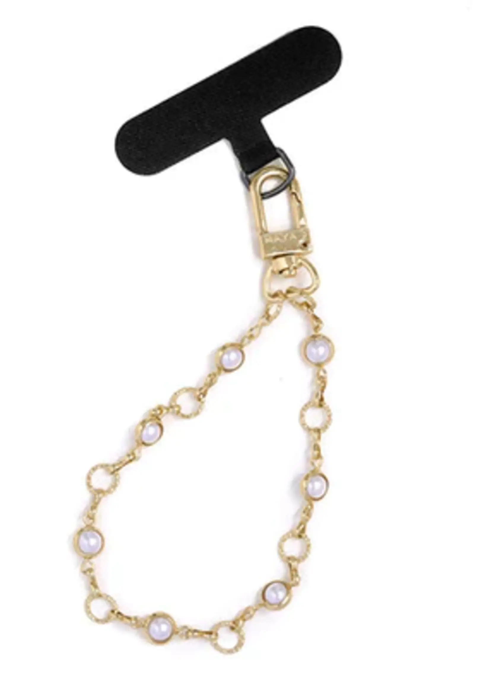 Maya J Pearl Link Phone Wristlet in Yellow