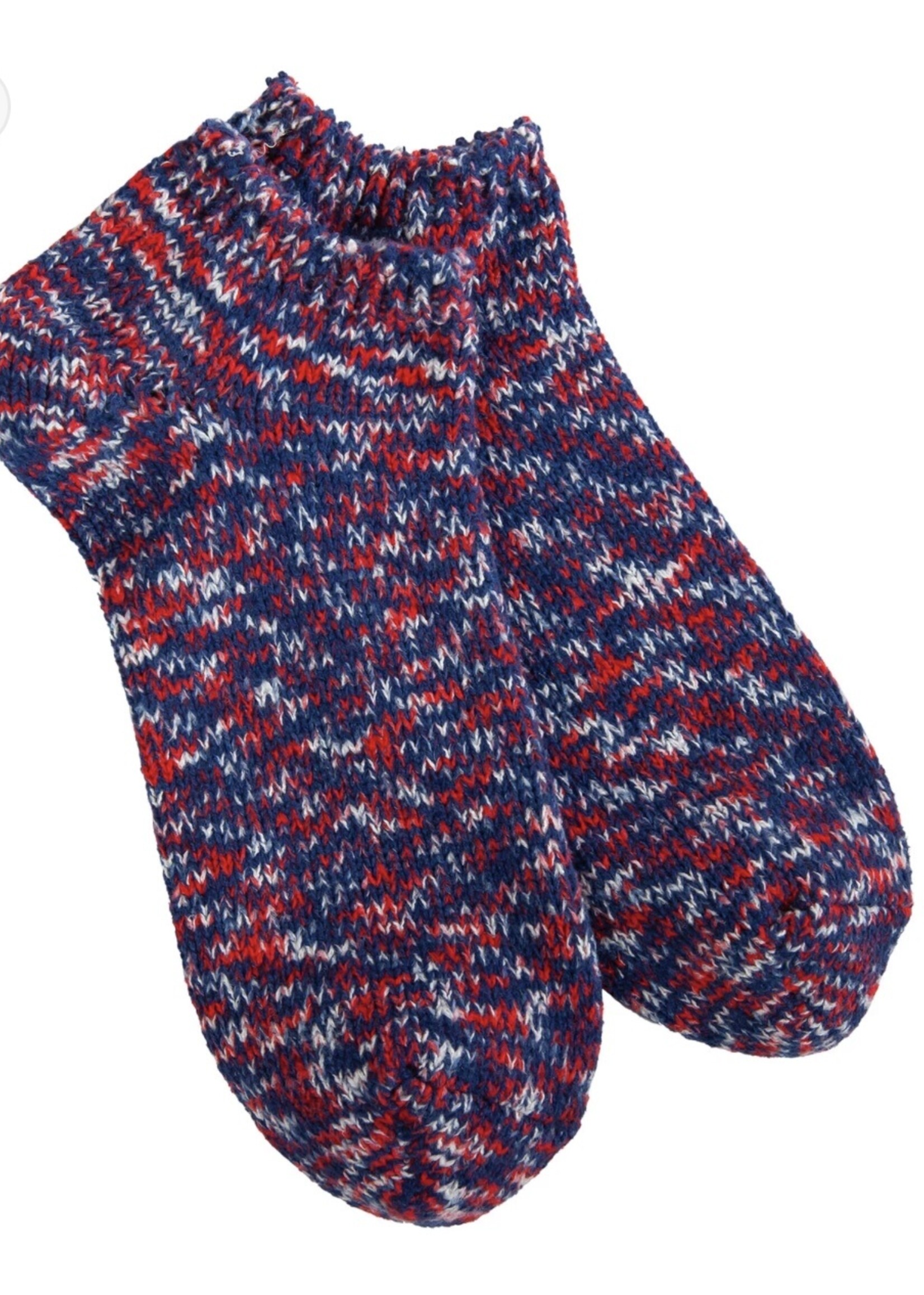 World’s Softest Ragg Low Team Collection Socks-Red/Blue