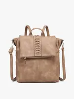 Jen & Co. Vivian Convertible Backpack in Tan
