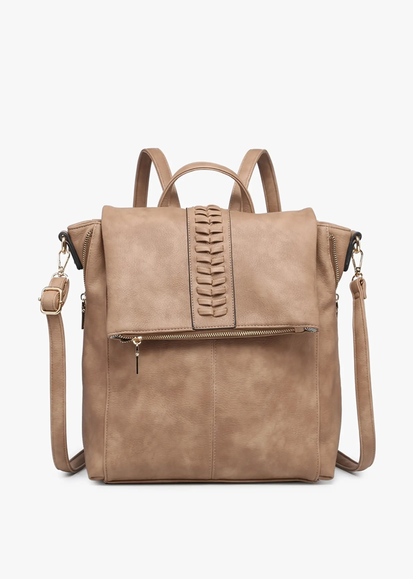Jen & Co. Vivian Convertible Backpack in Tan