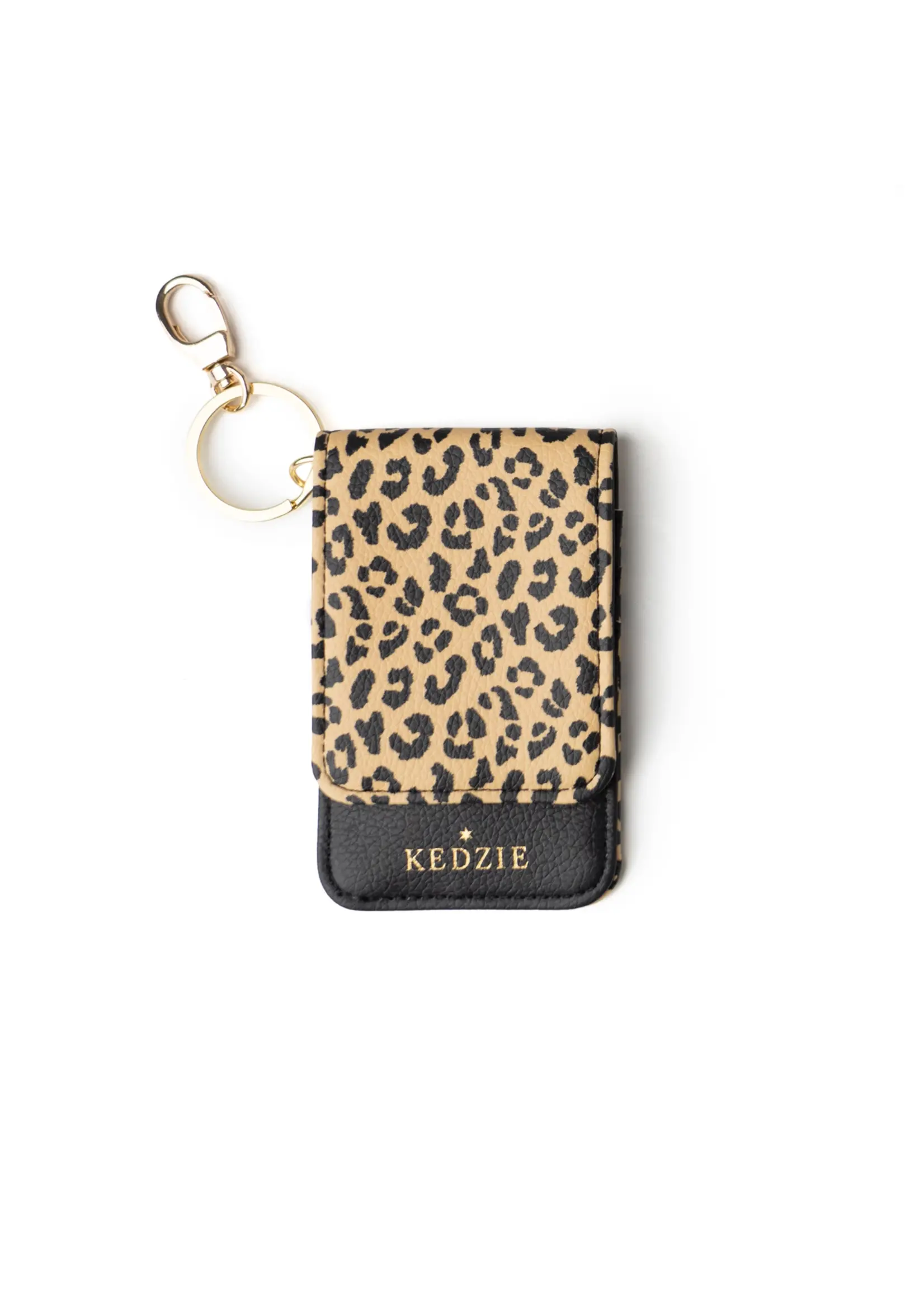 Kedzie Cheetah ID Holder Keychain