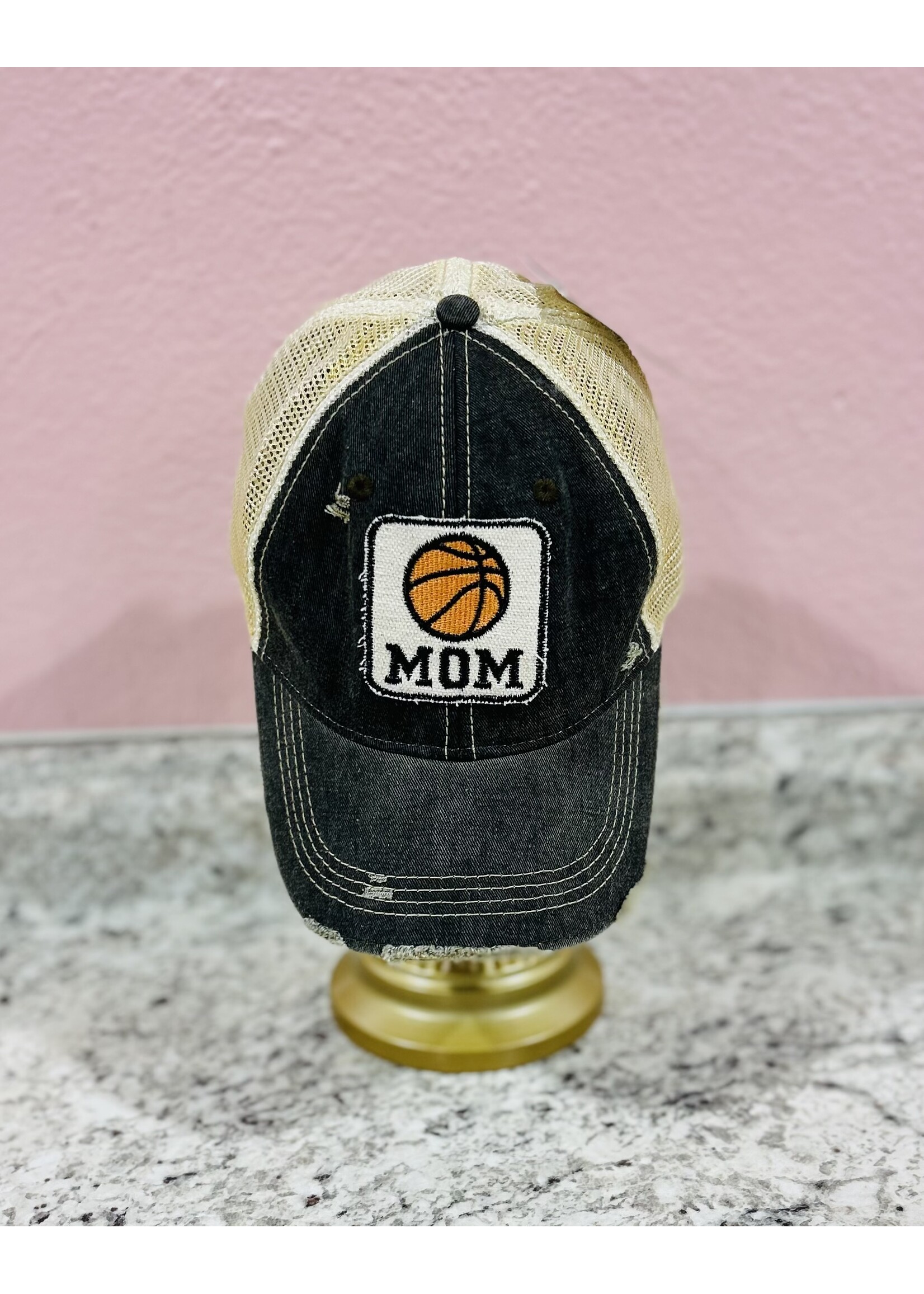 Glossy Goat Basketball Mom Distressed Trucker Hat