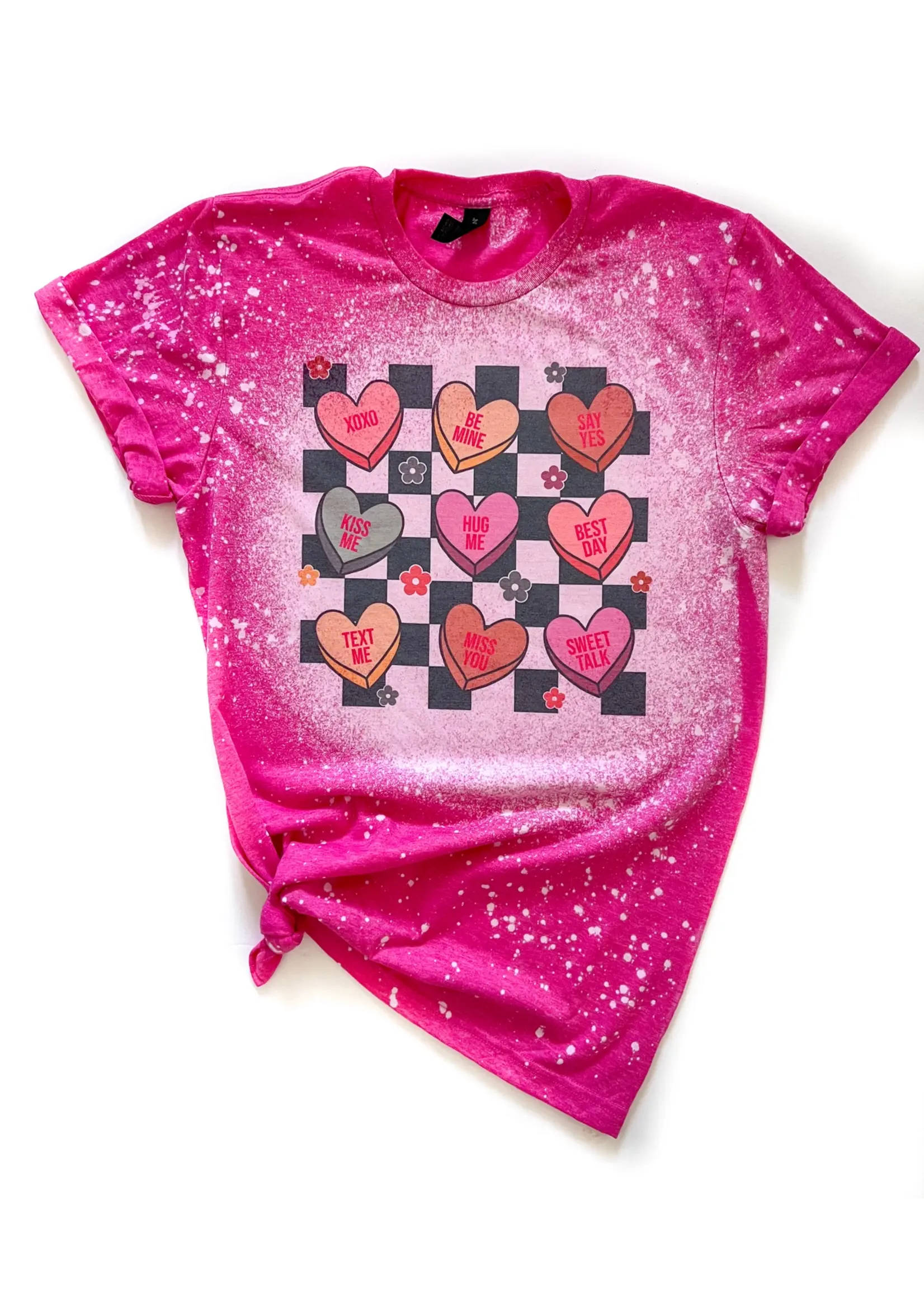 Conversation Hearts Bleached Tee
