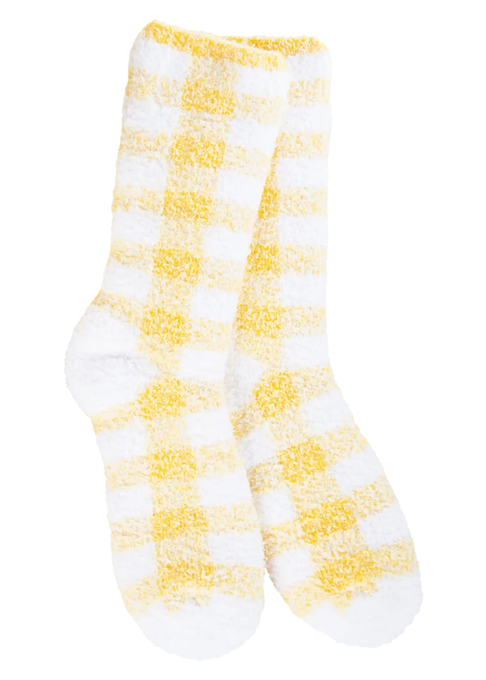World's Softest Socks Yellow Check Knit Pickin’ Collection