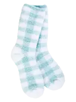 World's Softest Socks Turquoise Check Knit Pickin’ Collection