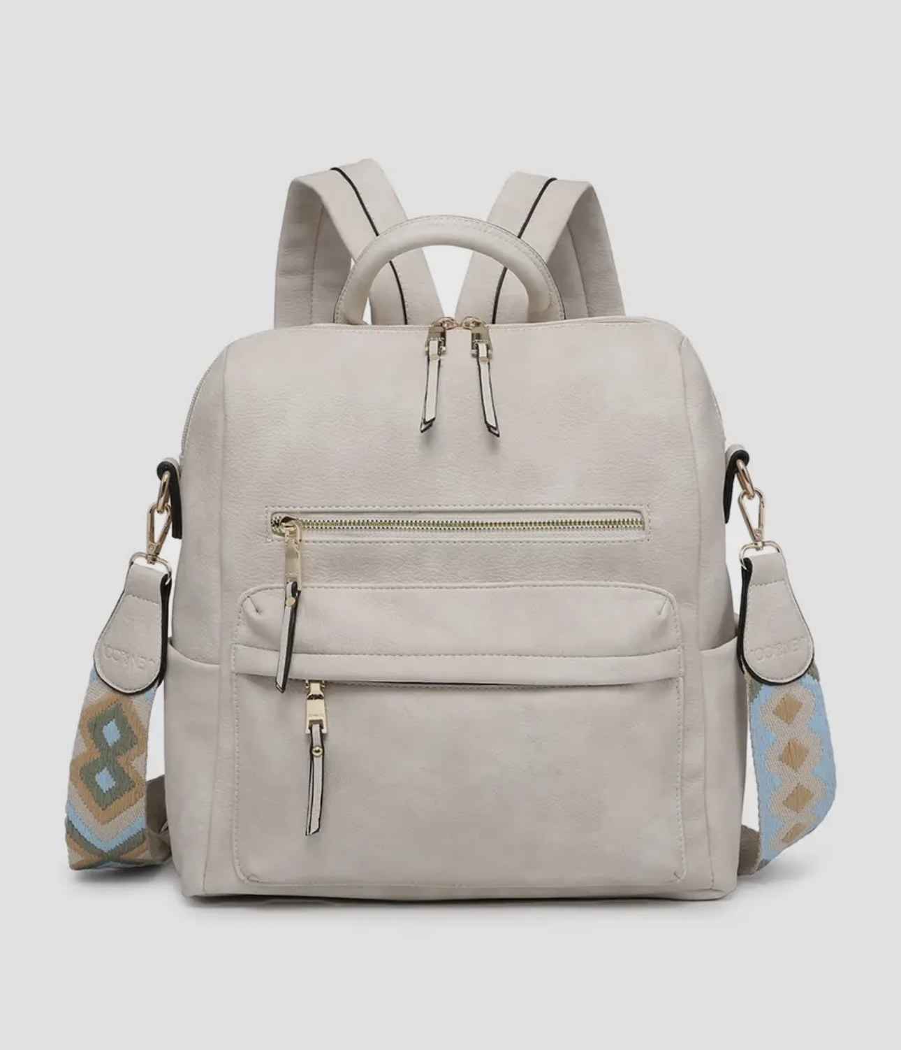 Off White Amelia Backpack with Guitar Strap Attic Salt Boutique