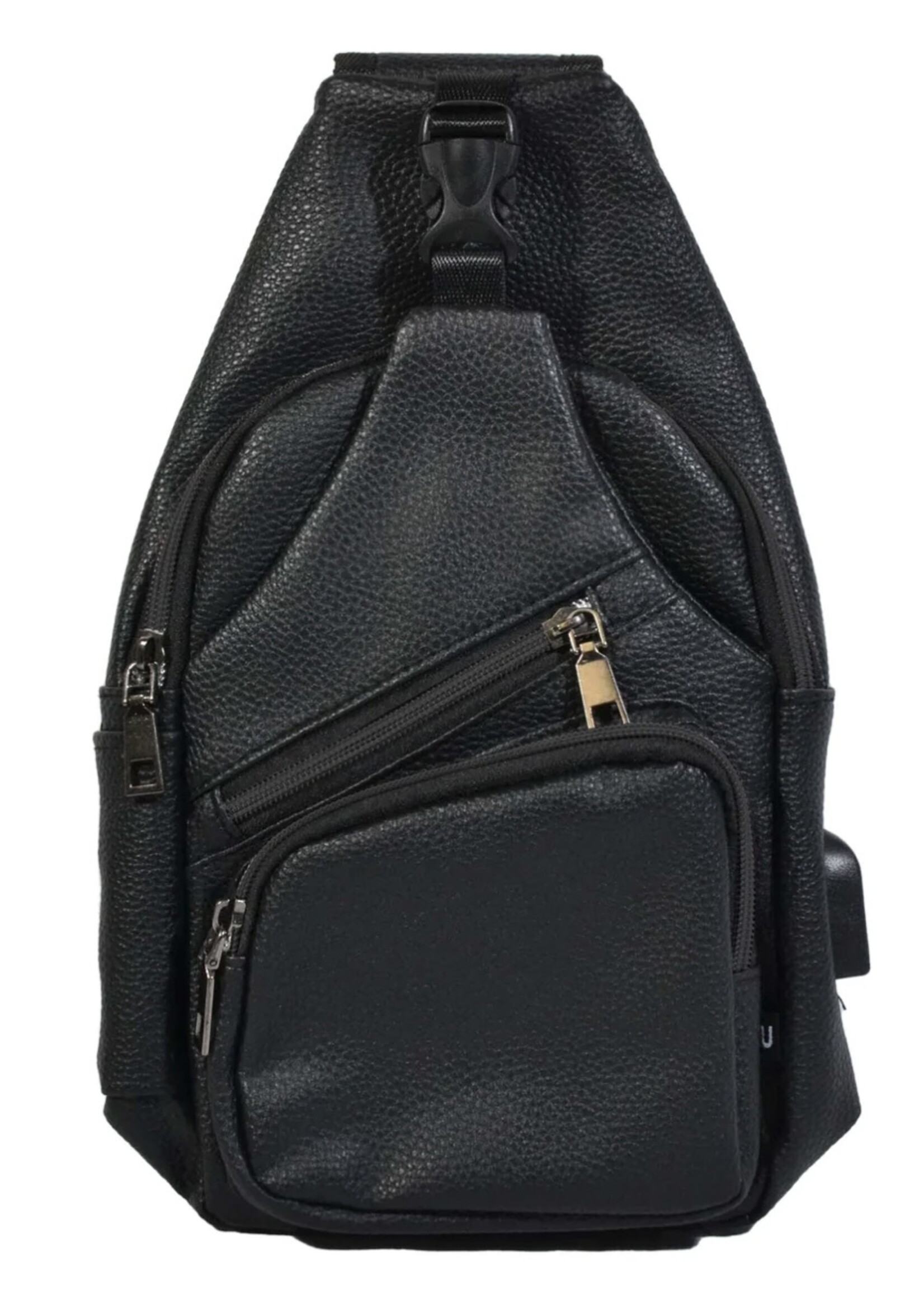 Calla Black Vegan Leather Regular Daypack