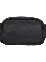 Calla Black Vegan Leather Belt Bag