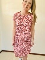 The Kami T-Shirt Dress in Red Floral