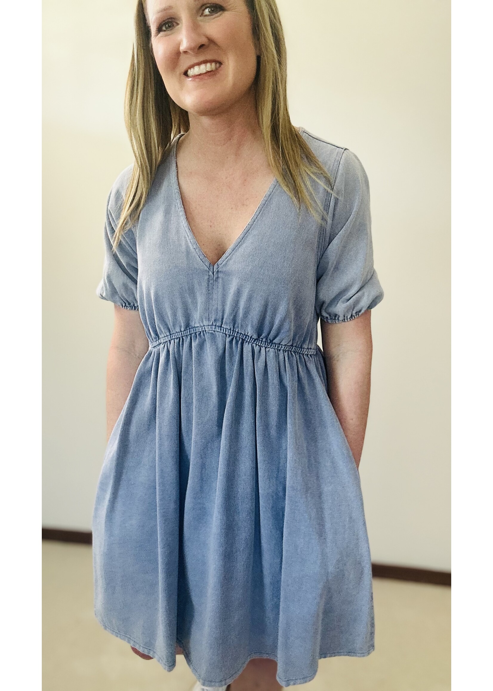 The Madison Dress in Blue
