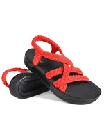On To New Adventures Sandal in Red