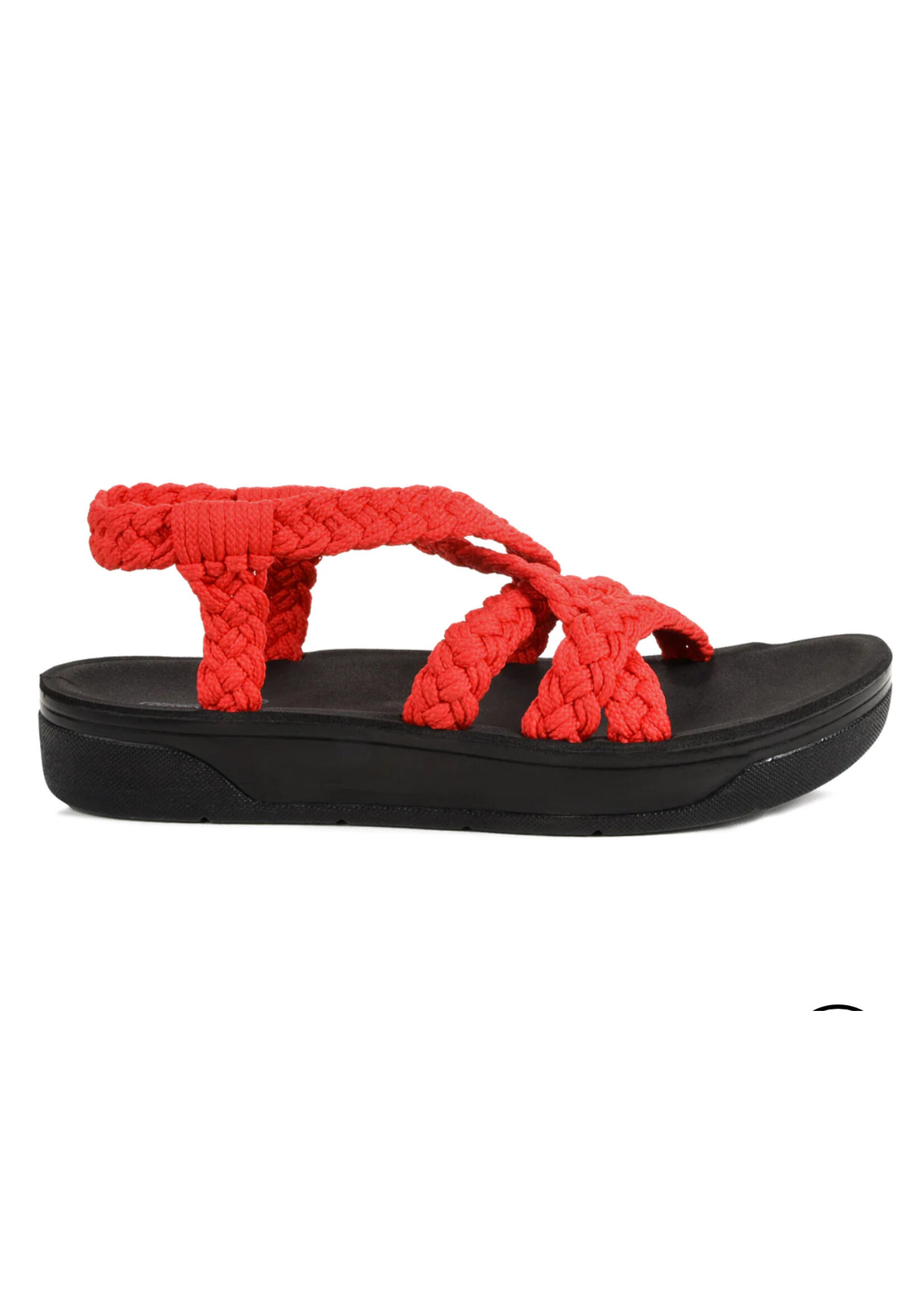 On To New Adventures Sandal in Red