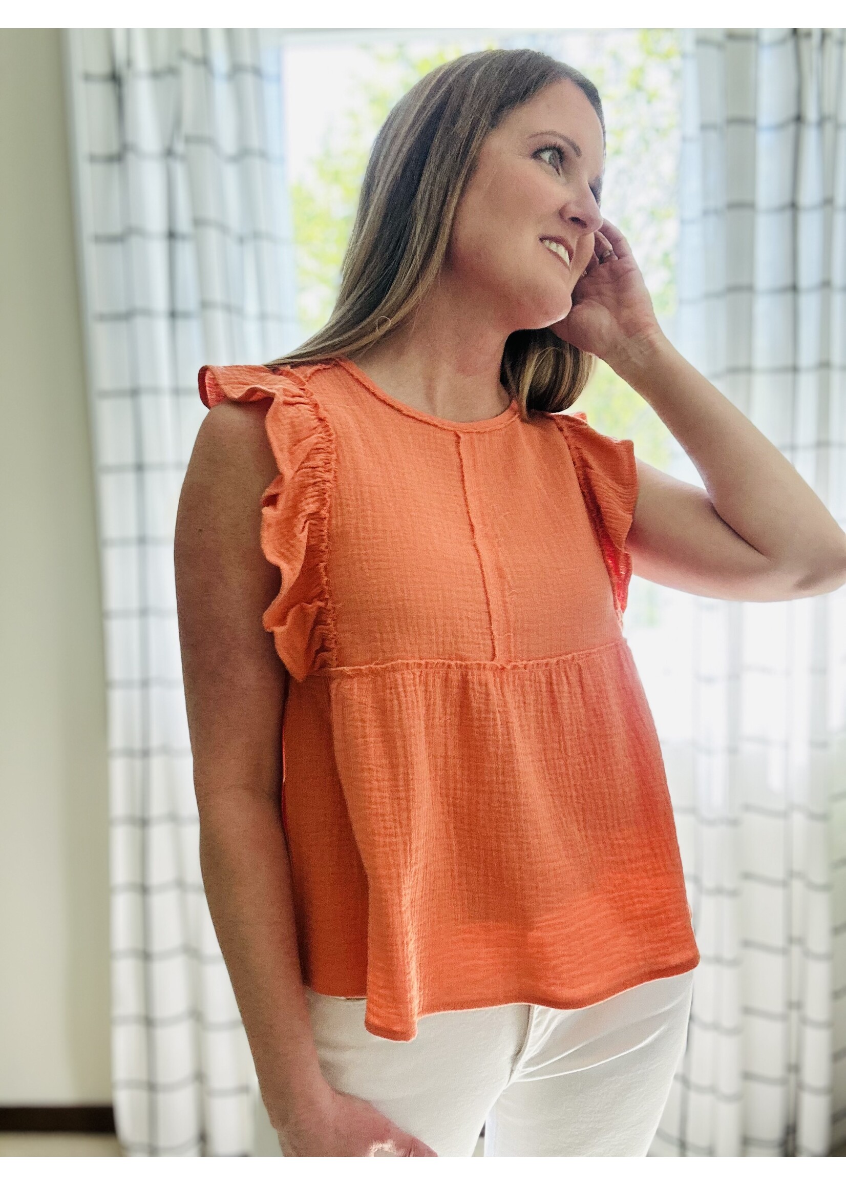 The McKenzie Top in Coral