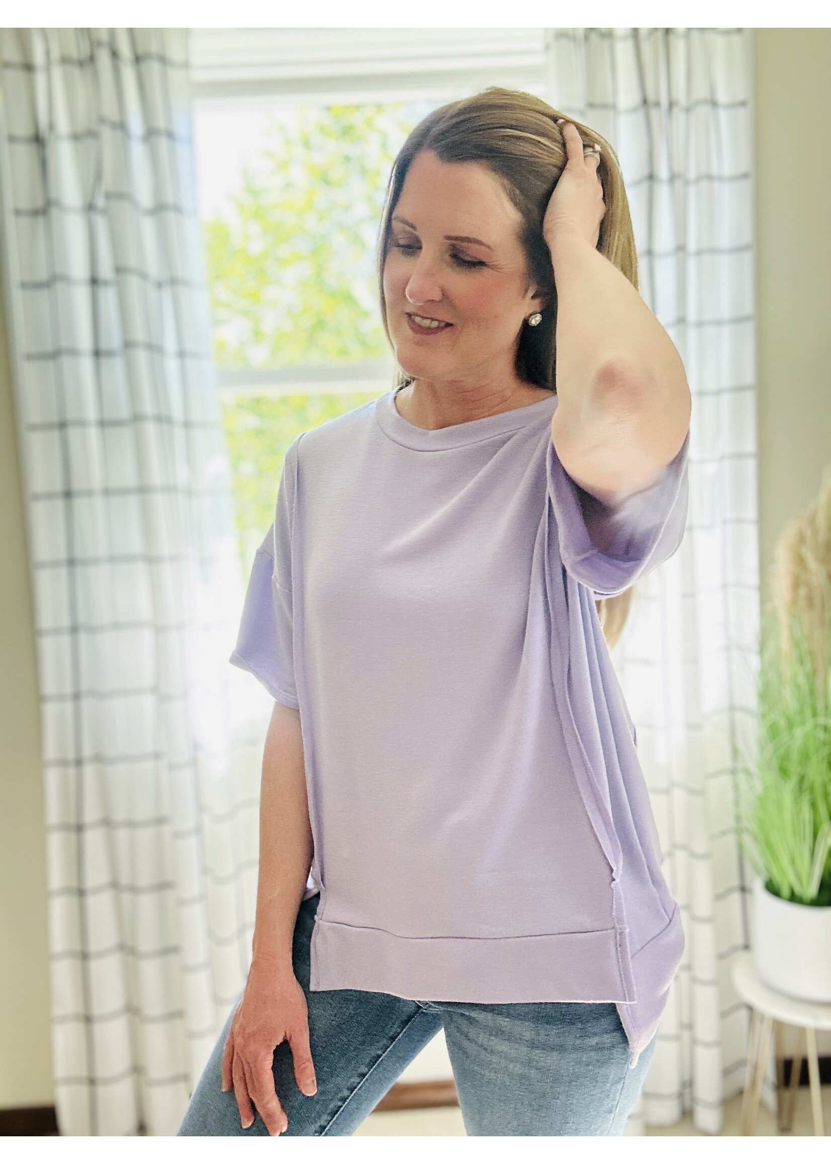 The Hallie Top in Lilac