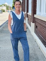 Top of the Class Romper in Blue