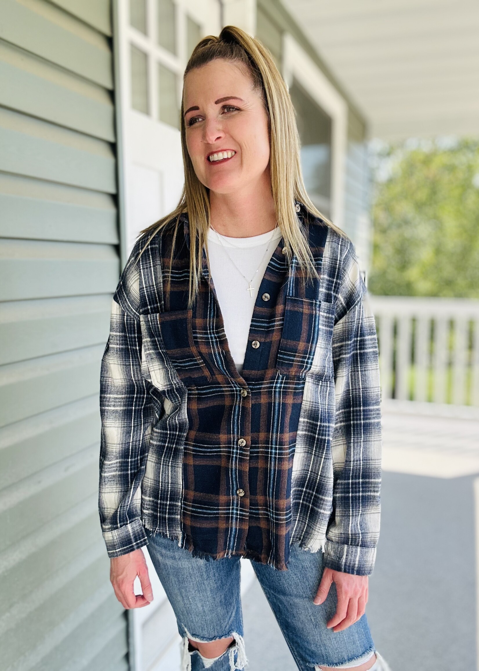 Mixed Feelings Button Up in Cream
