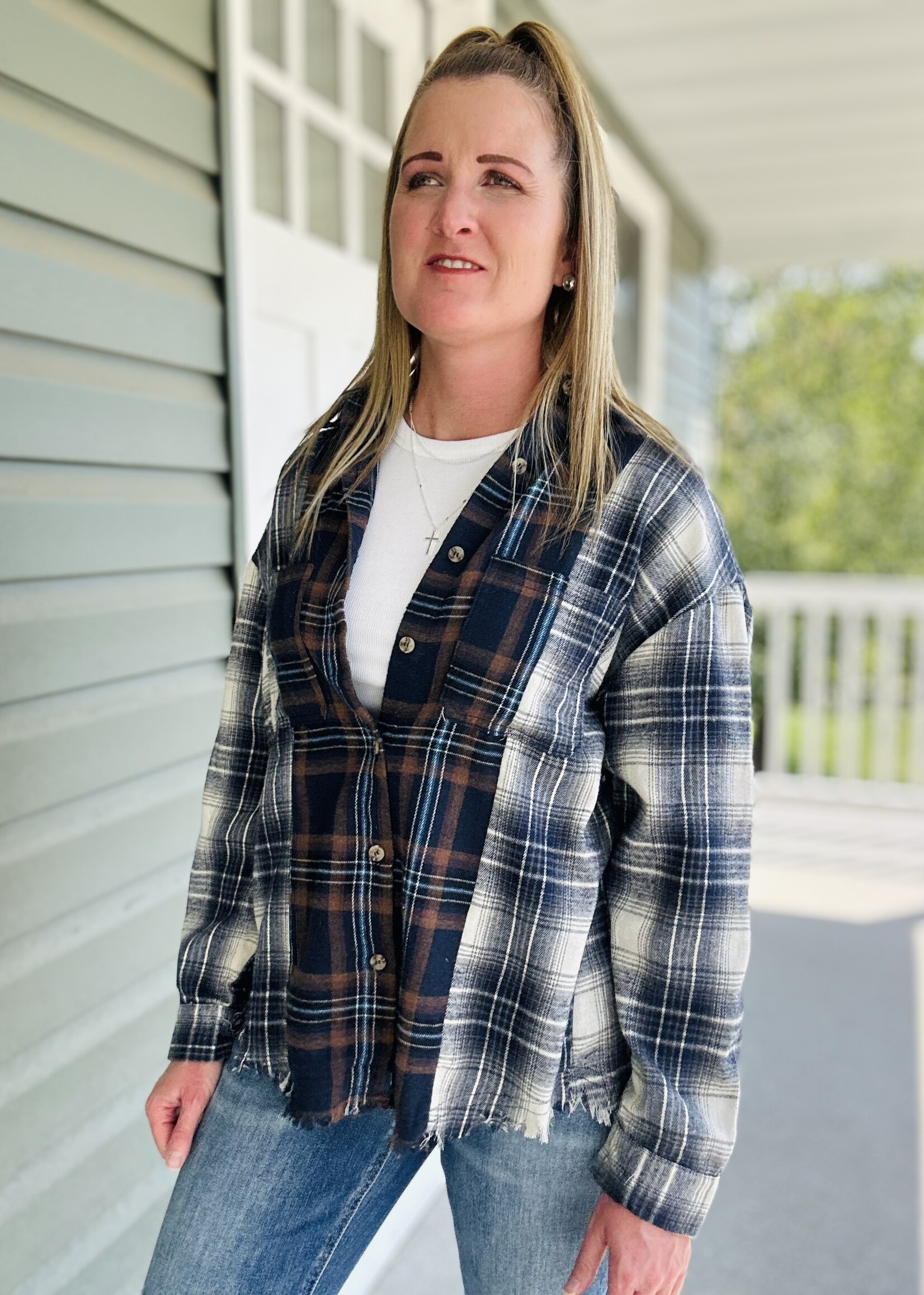 Mixed Feelings Button Up in Cream