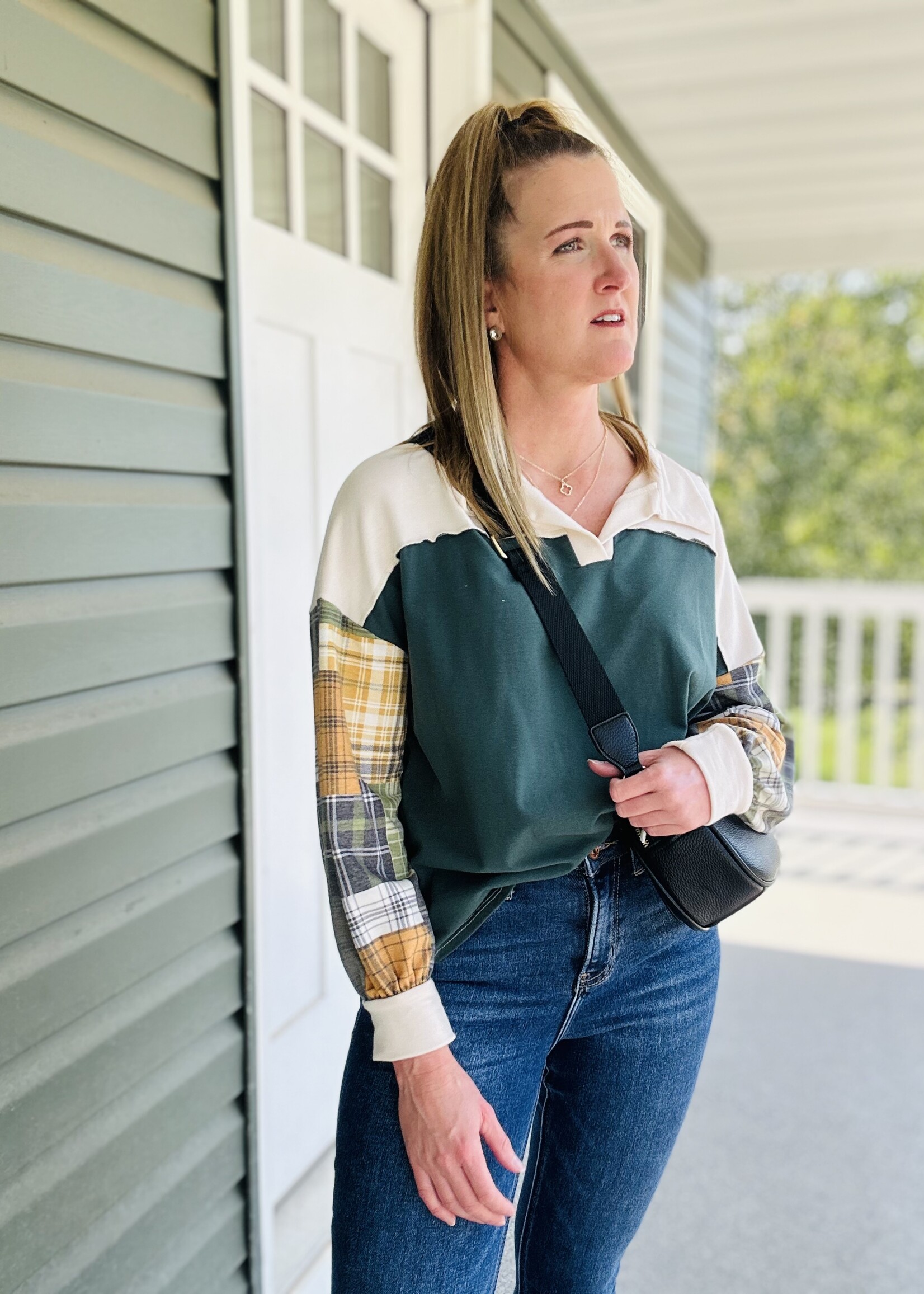 Haptics Autumn Called Collared Top