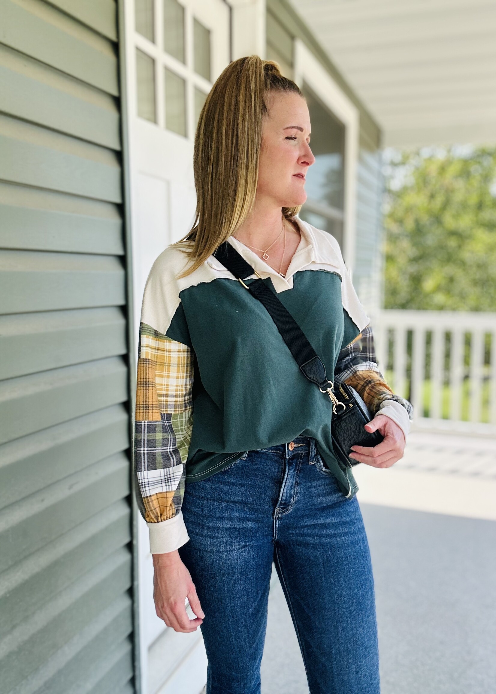 Haptics Autumn Called Collared Top
