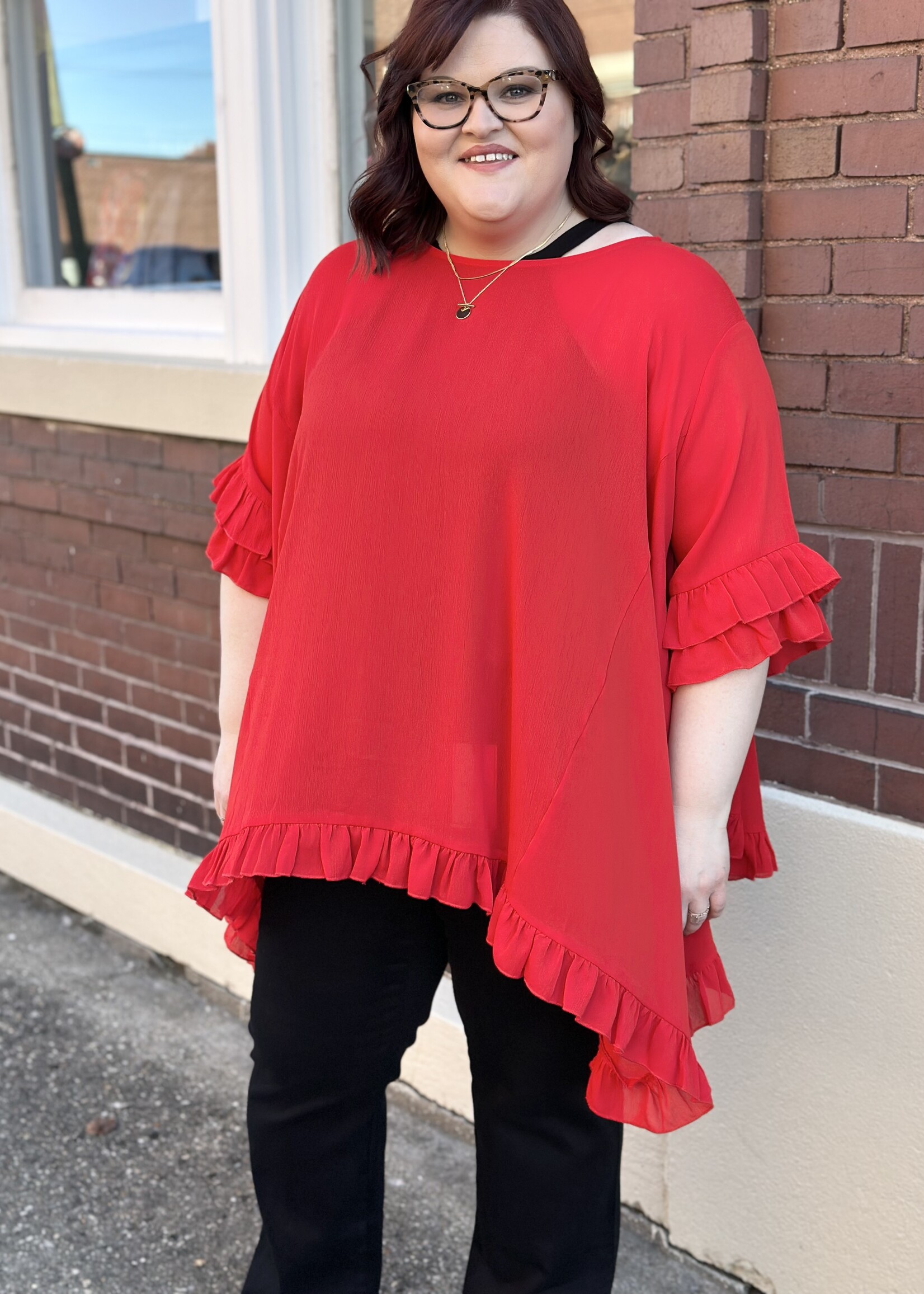 Oddi Top of the Class Top in Red
