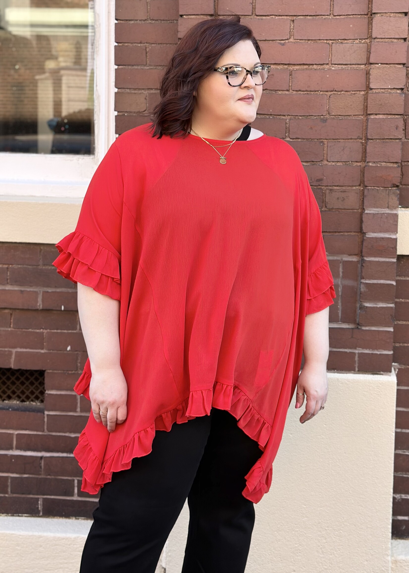 Oddi Top of the Class Top in Red