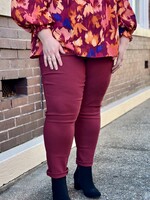 Dark Rose Hyperstretch Mid-Rise Skinny