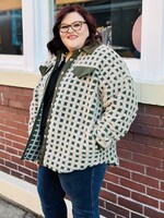 Haptics Sherpa Checkered Shacket
