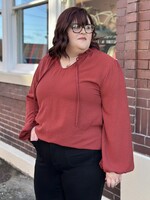 Haptics The Bobbie Top in Burnt Red