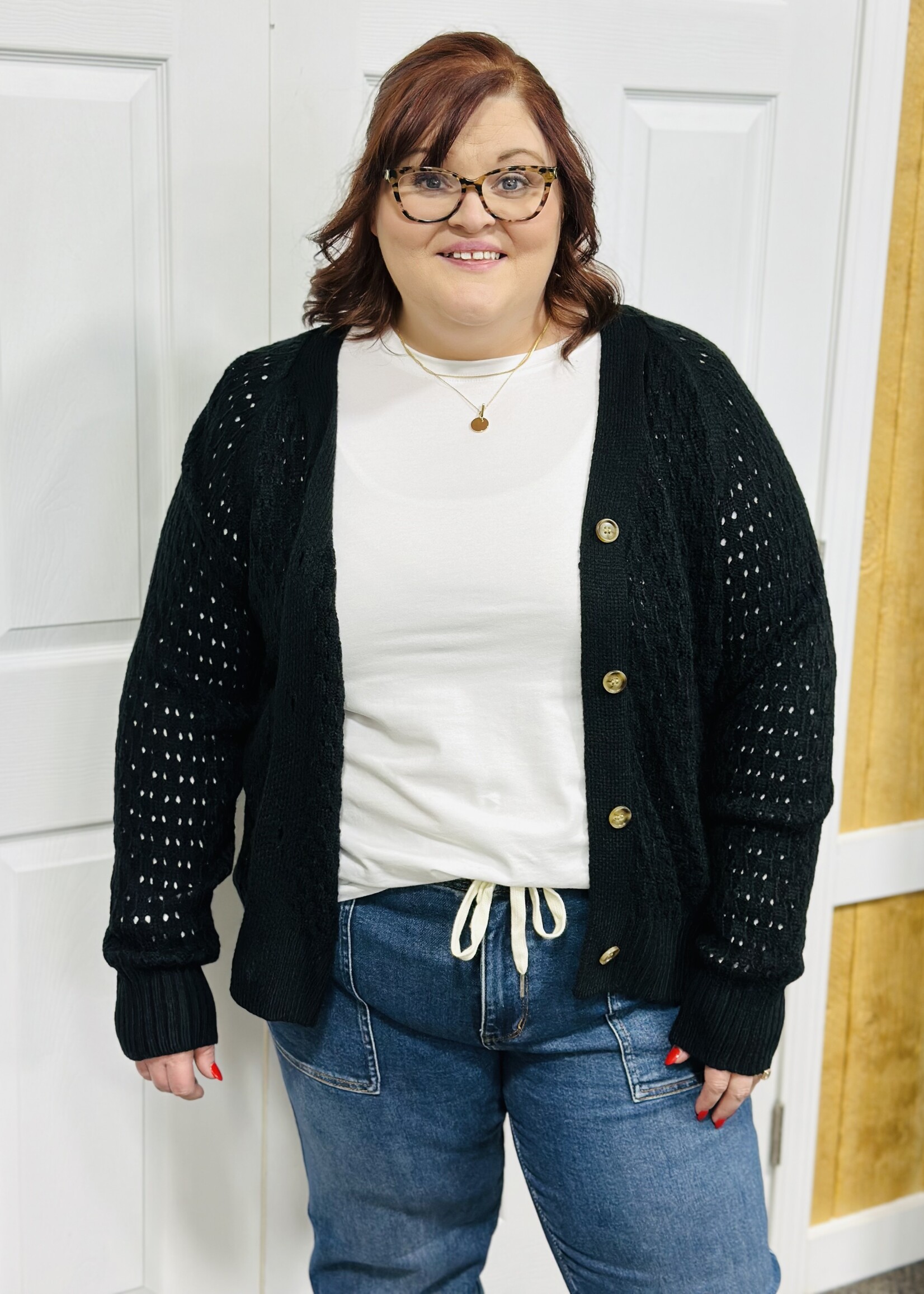Haptics The Jasmine Cardigan in Black