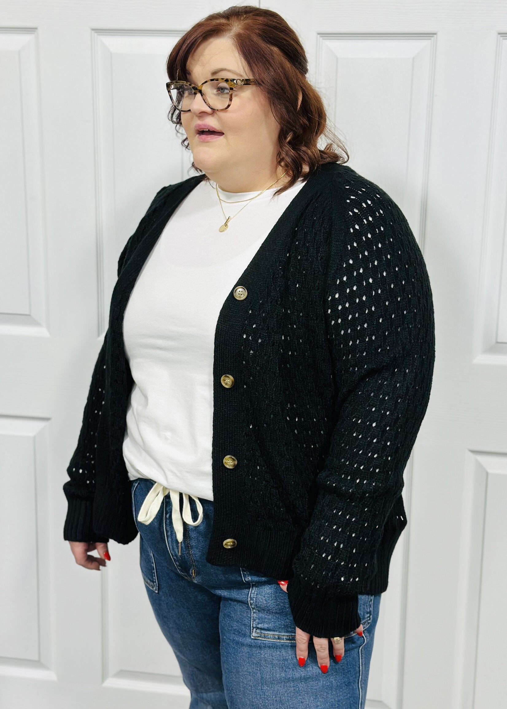 Haptics The Jasmine Cardigan in Black