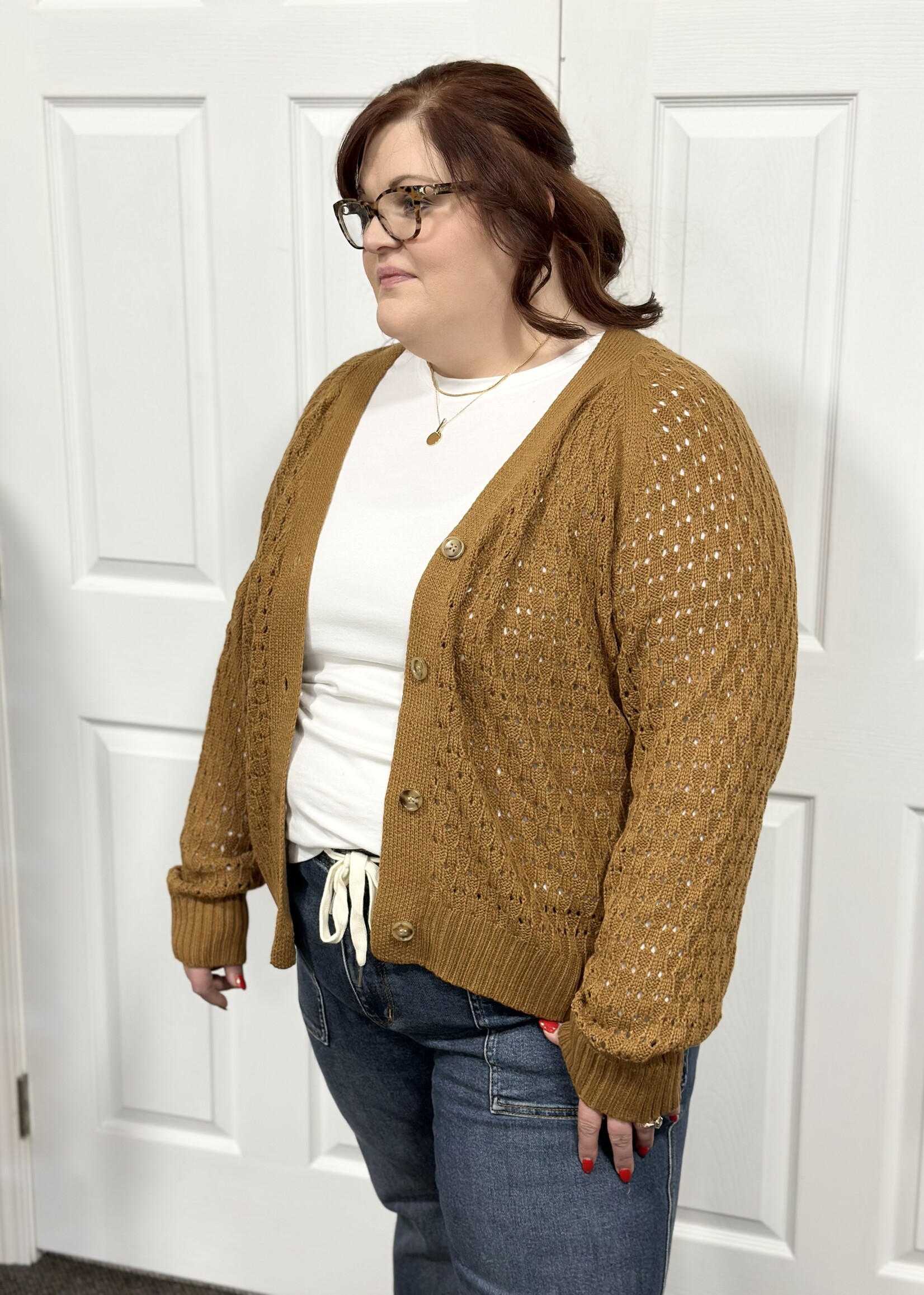 Haptics The Jasmine Cardigan in Camel