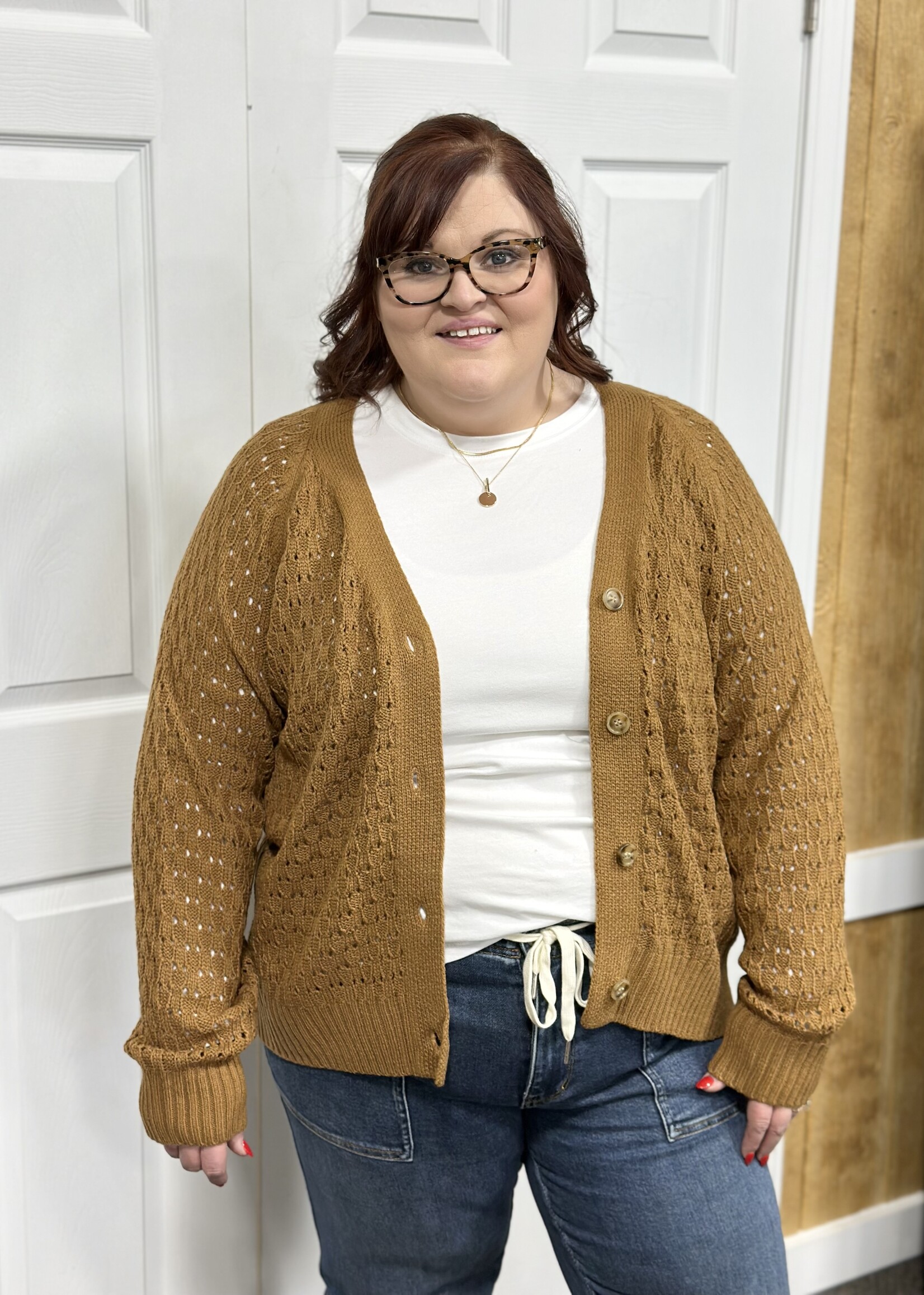 Haptics The Jasmine Cardigan in Camel