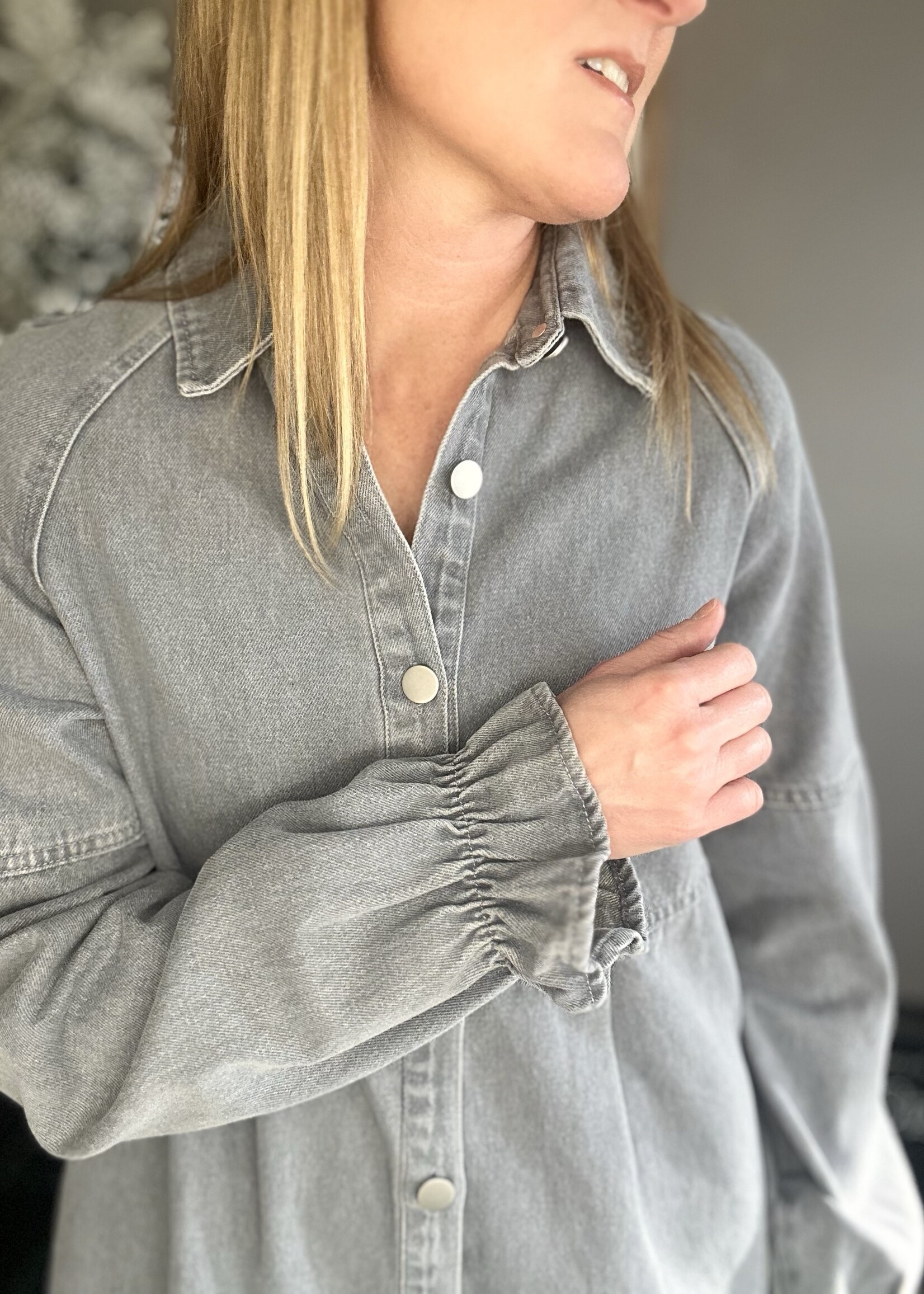 Washed Denim Mini dress