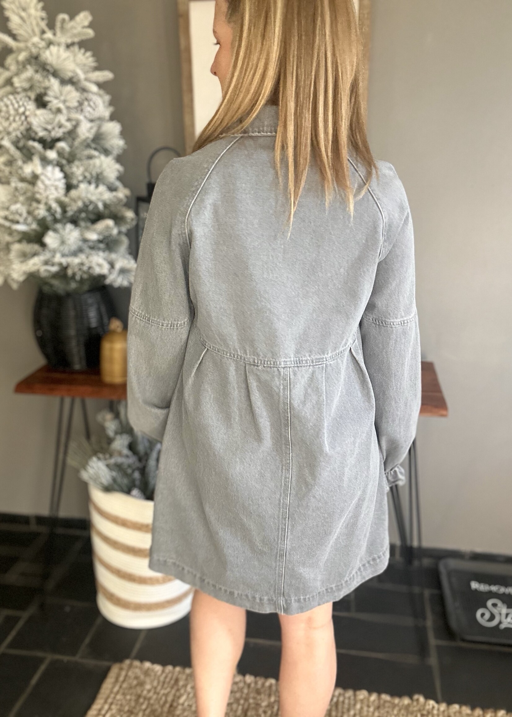 Washed Denim Mini dress