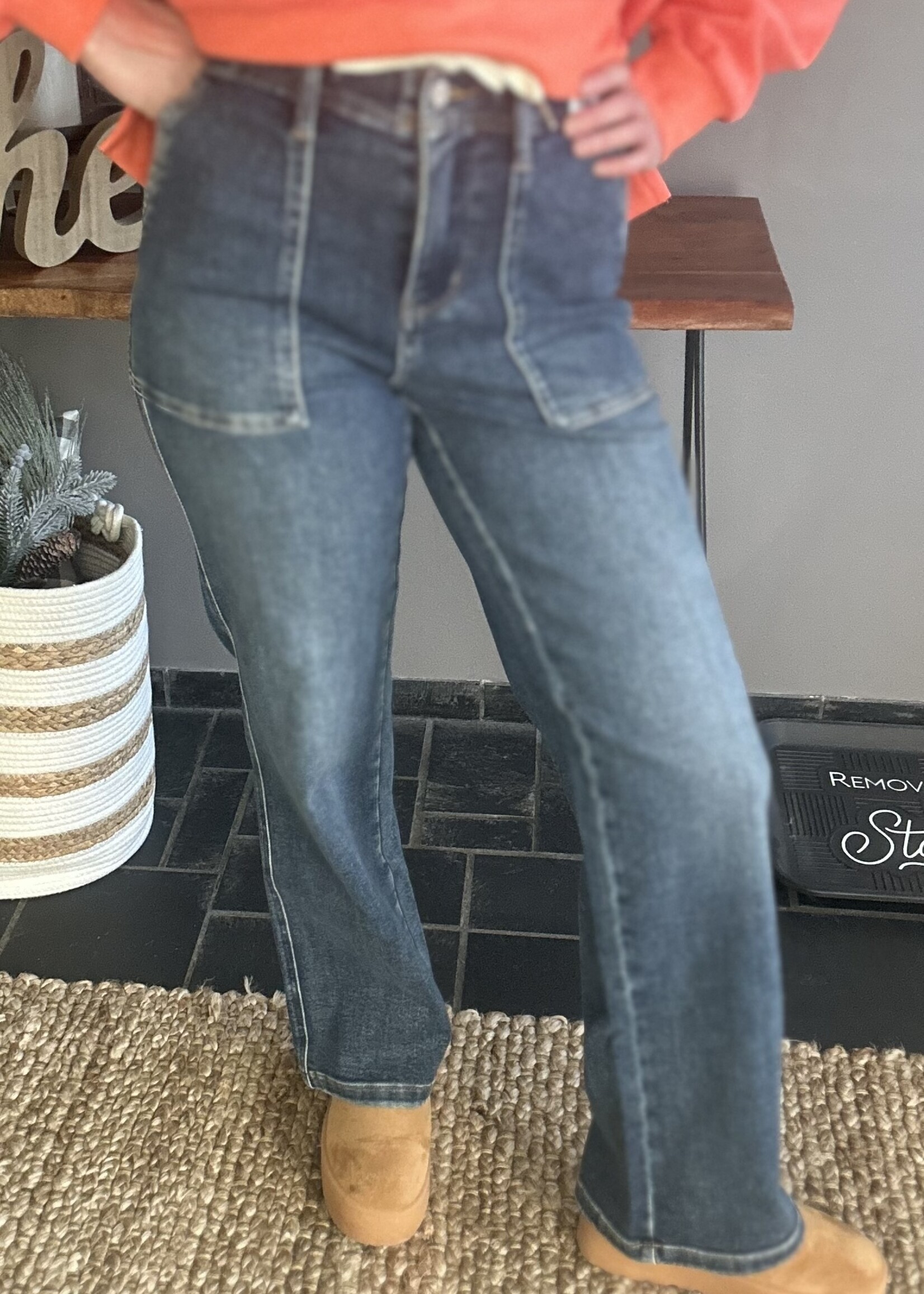Judy Blue Draw Me Closer Drawstring Wide Leg Jeans