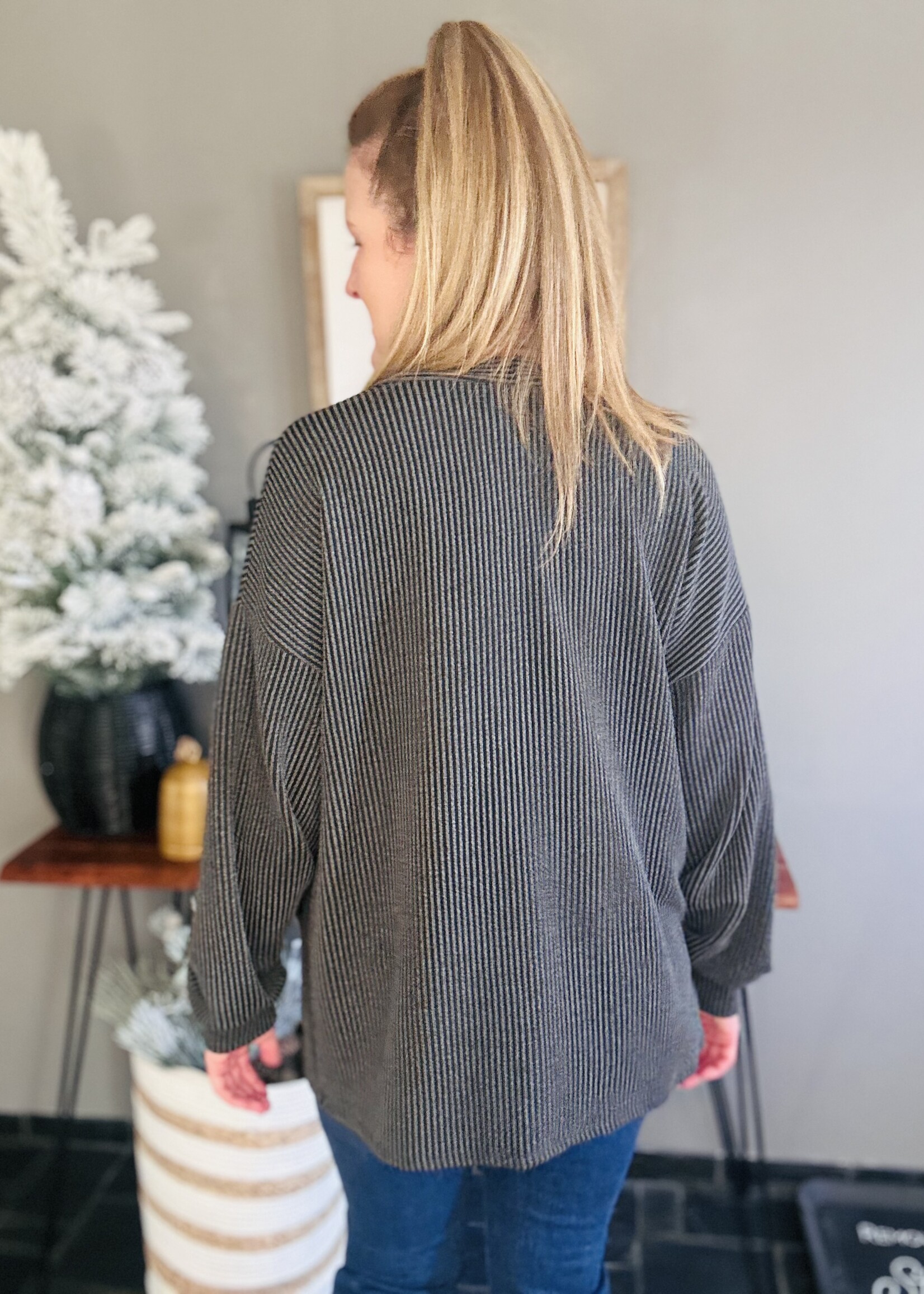 The Clarissa Cardigan in Charcoal