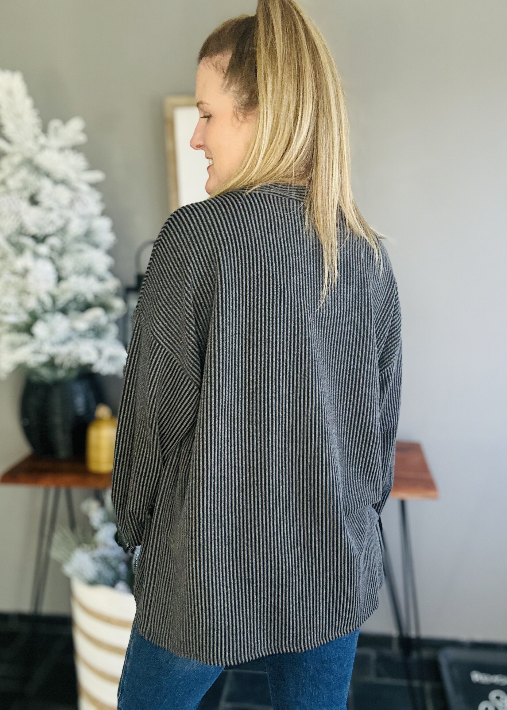 The Clarissa Cardigan in Charcoal