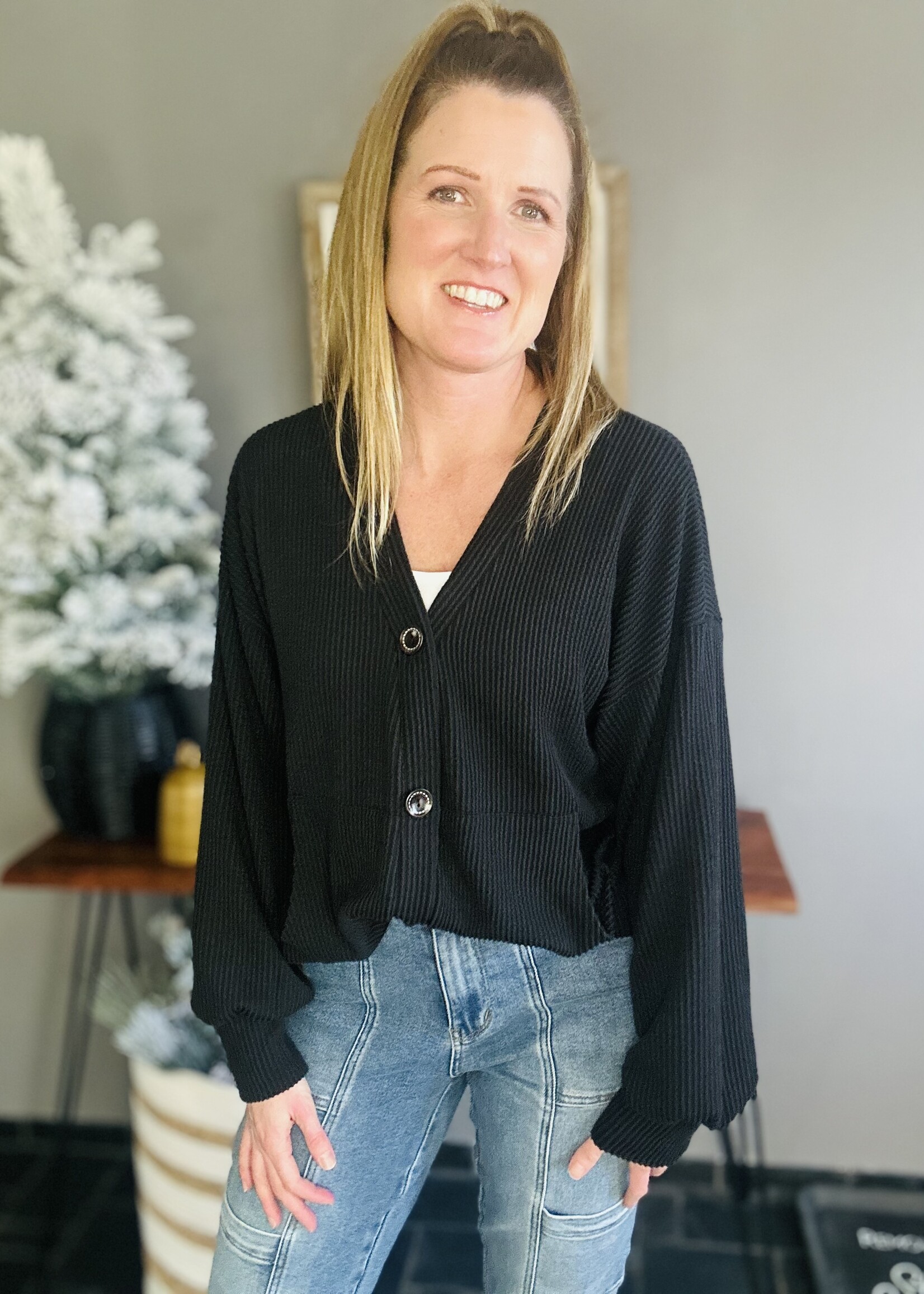 The Clarissa Cardigan in Black