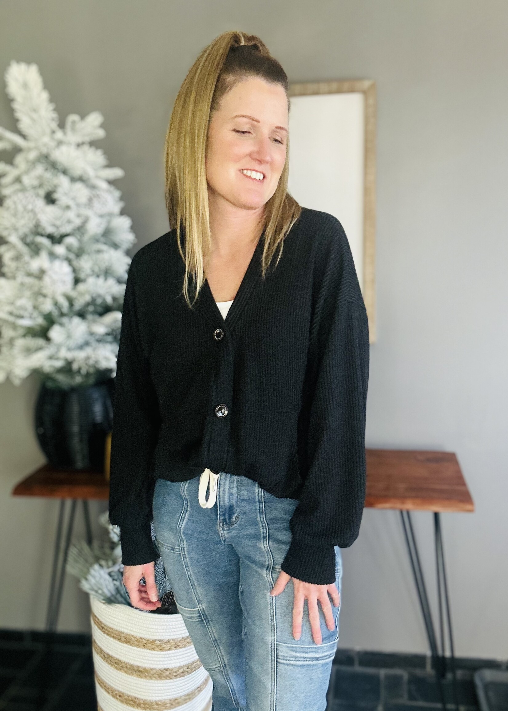 The Clarissa Cardigan in Black