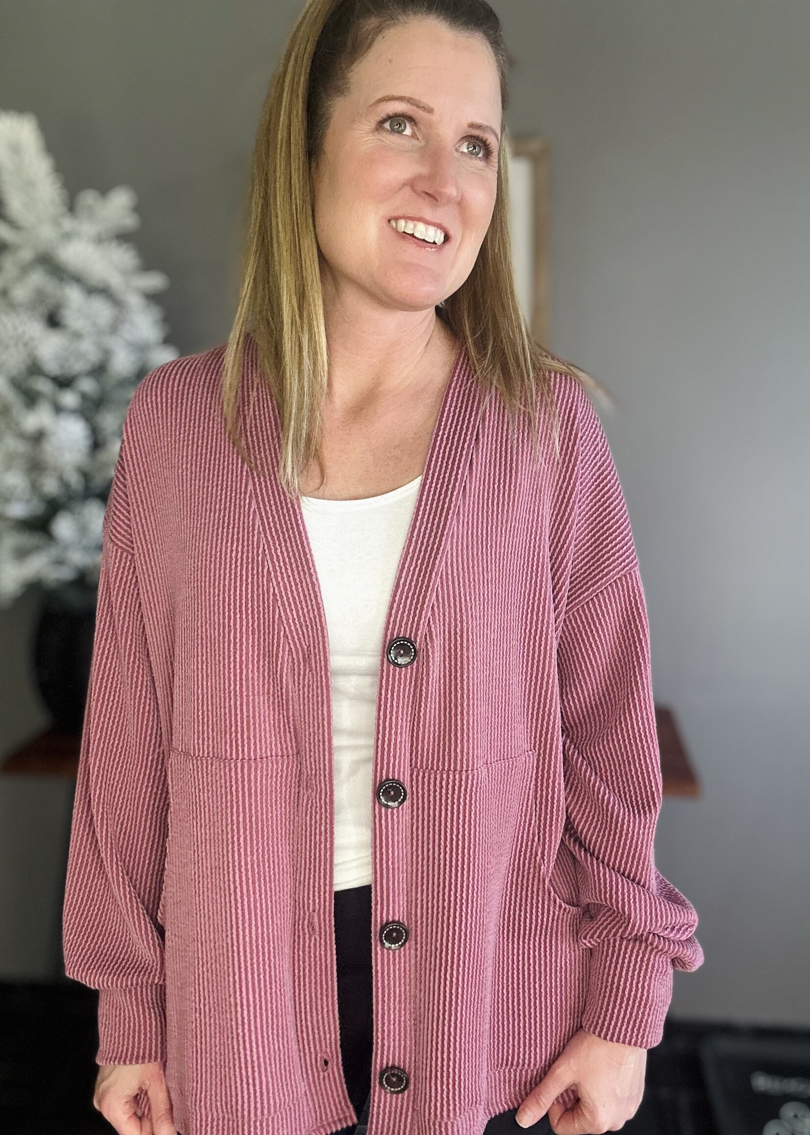 The Clarissa Cardigan in Marsala