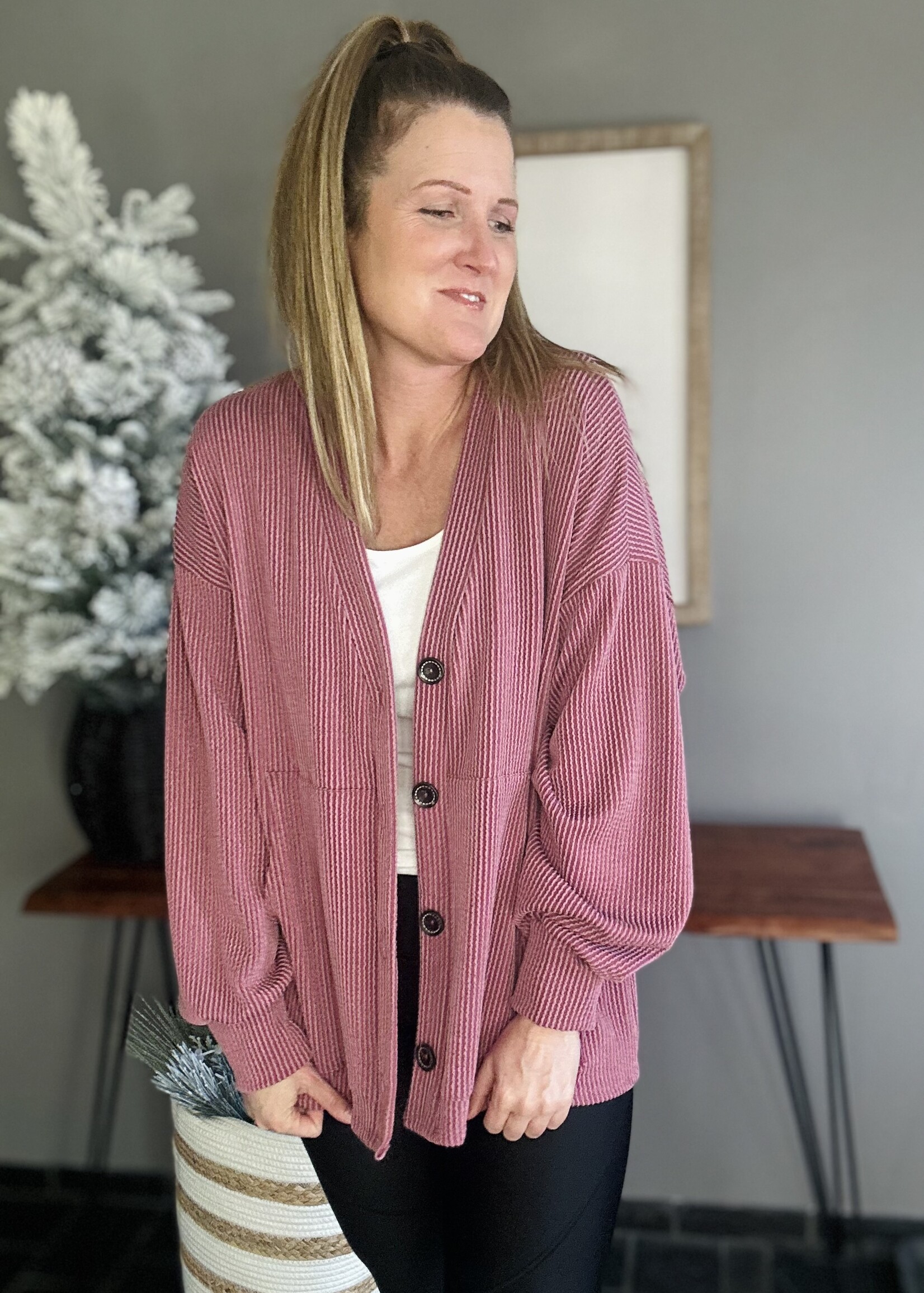 The Clarissa Cardigan in Marsala