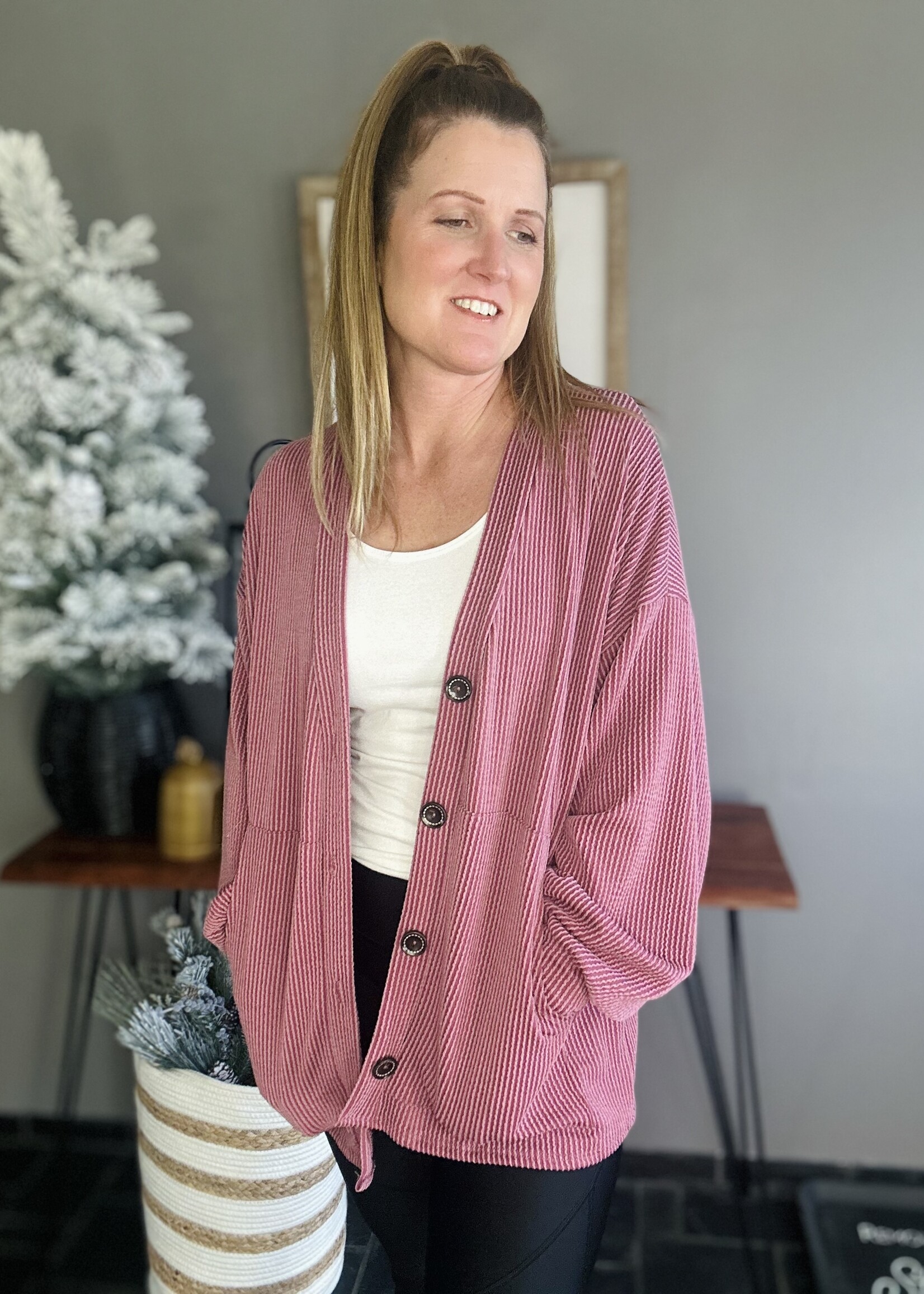 The Clarissa Cardigan in Marsala