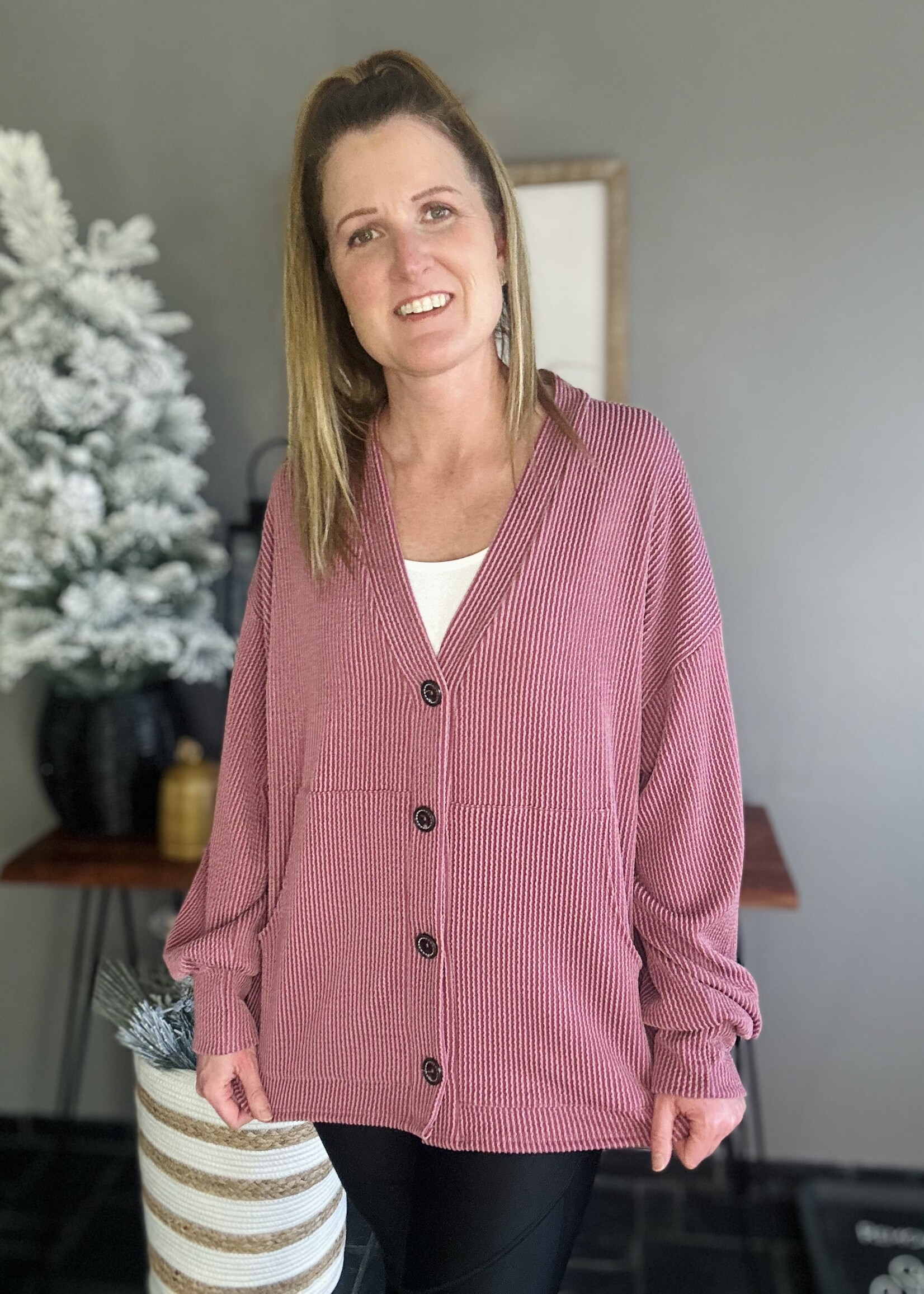 The Clarissa Cardigan in Marsala