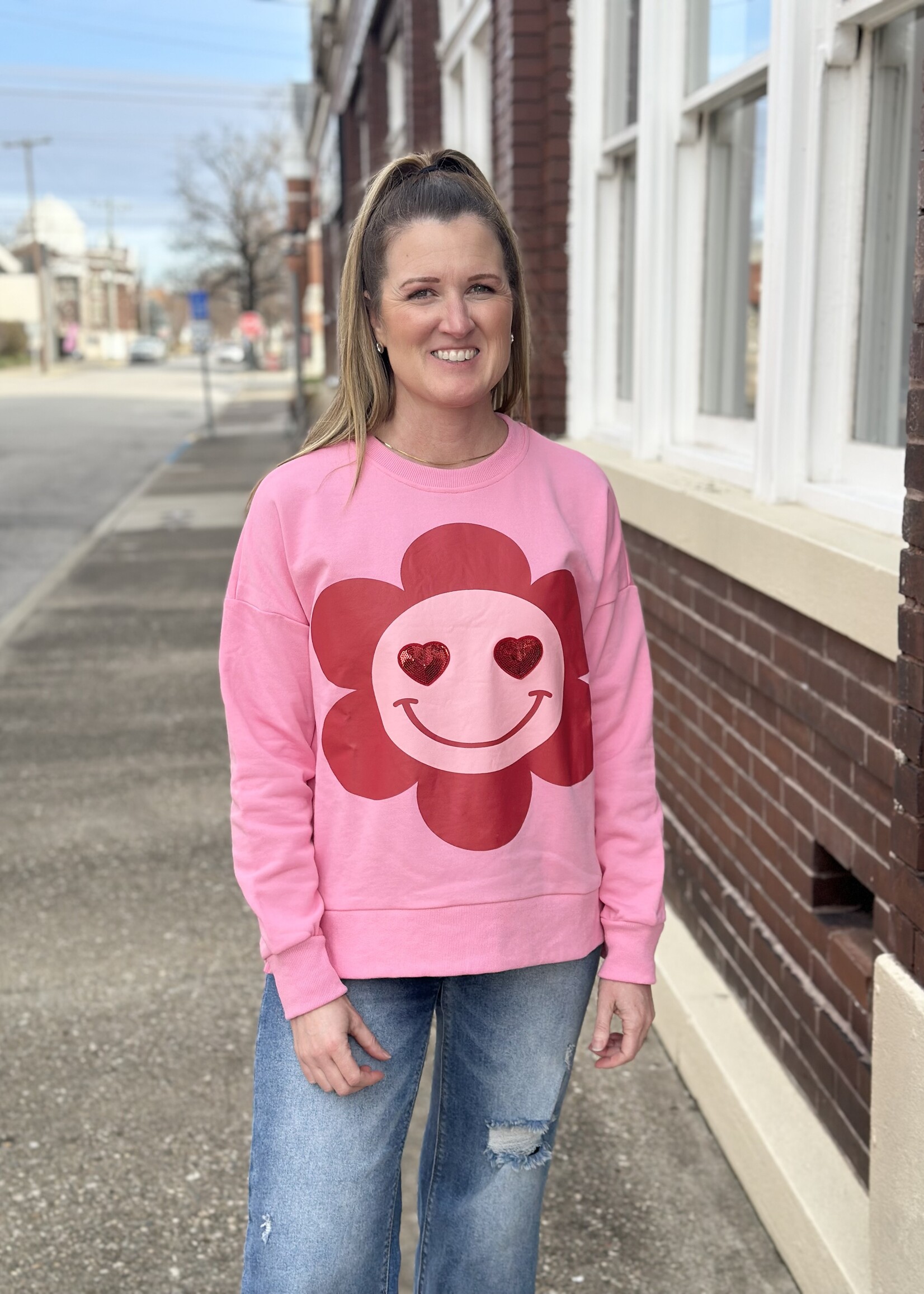 Oddi Smiley Face Crewneck