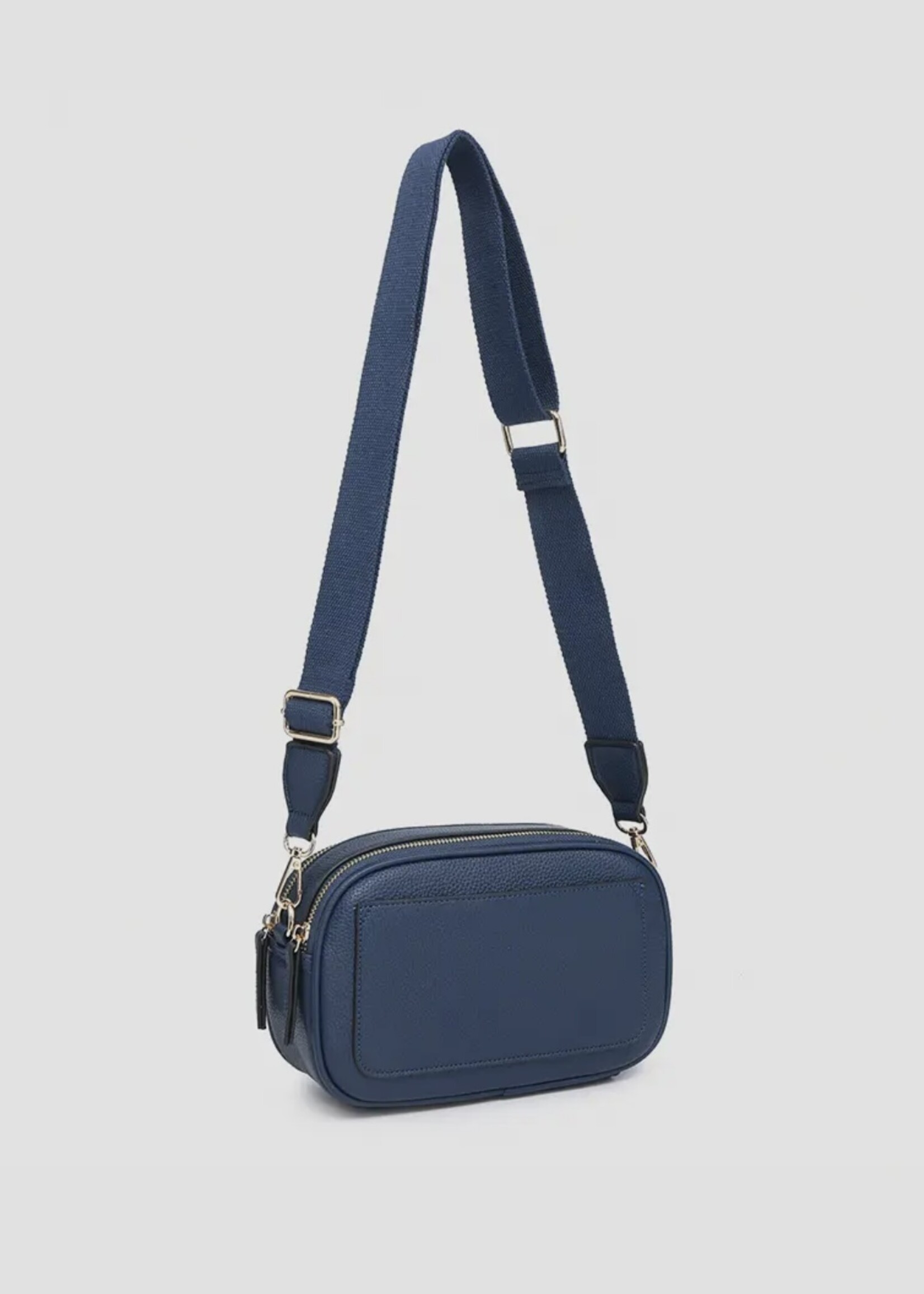 Jen & Co. Sky Dual Zip Crossbody in Navy