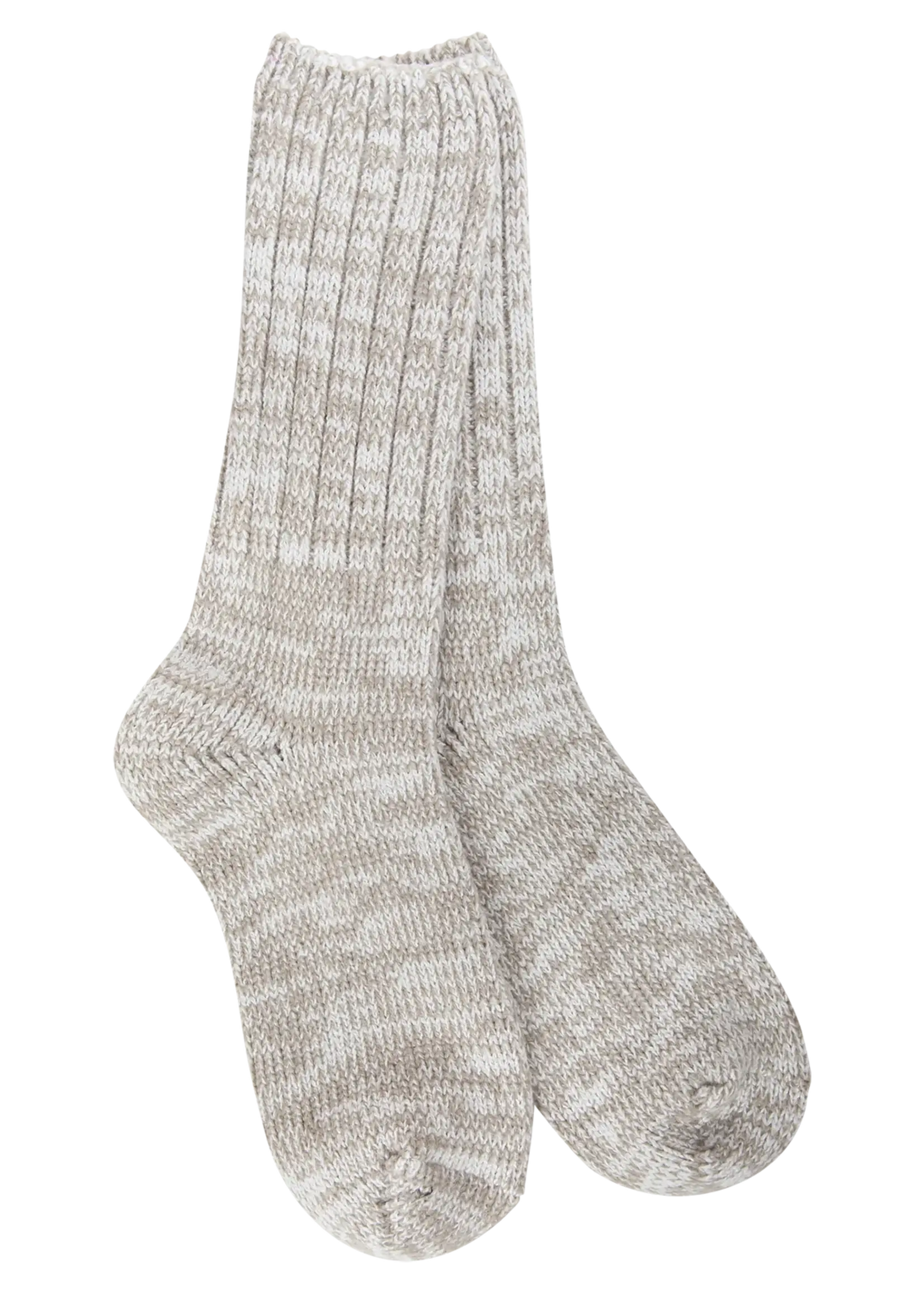 World's Softest Socks Ragg Crew Socks-Mushroom