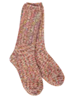 World's Softest Socks Ragg Crew Socks-Floral