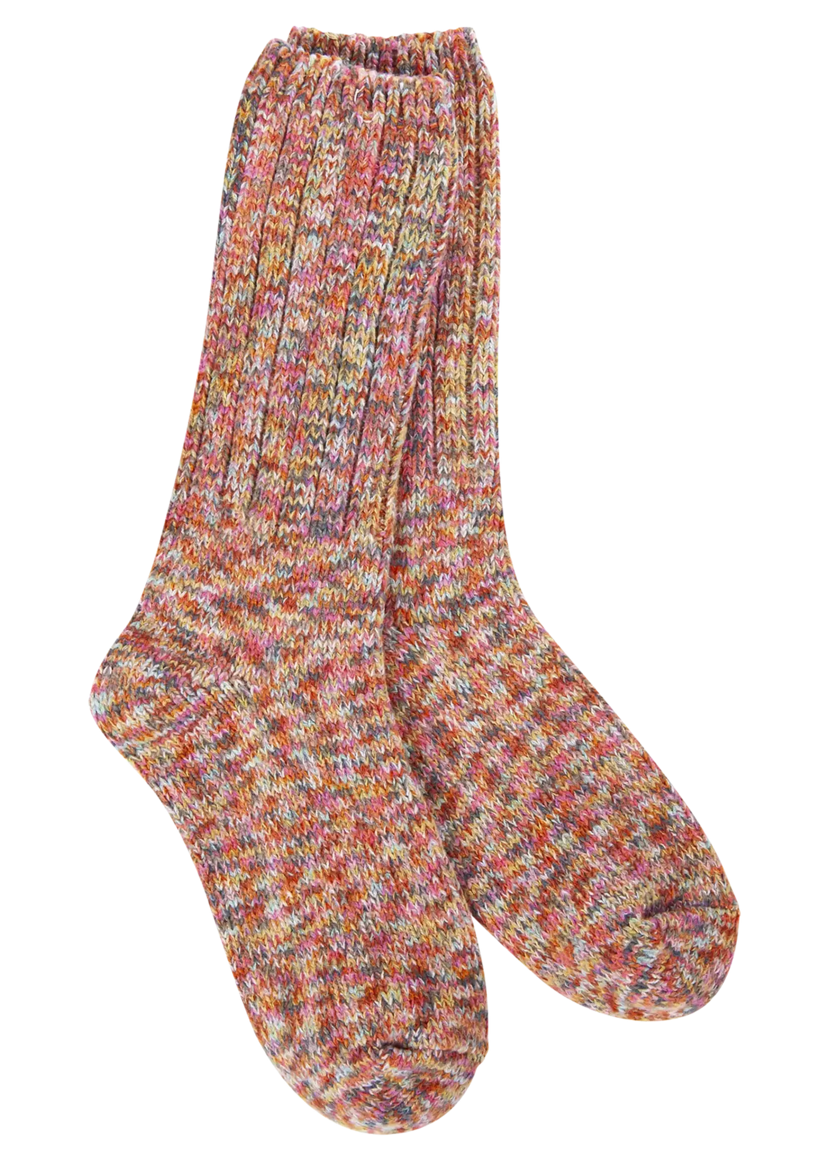 World's Softest Socks Ragg Crew Socks-Floral