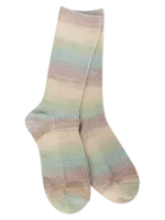 World's Softest Socks Light Ribbed Crew Socks-Blue Raspberry