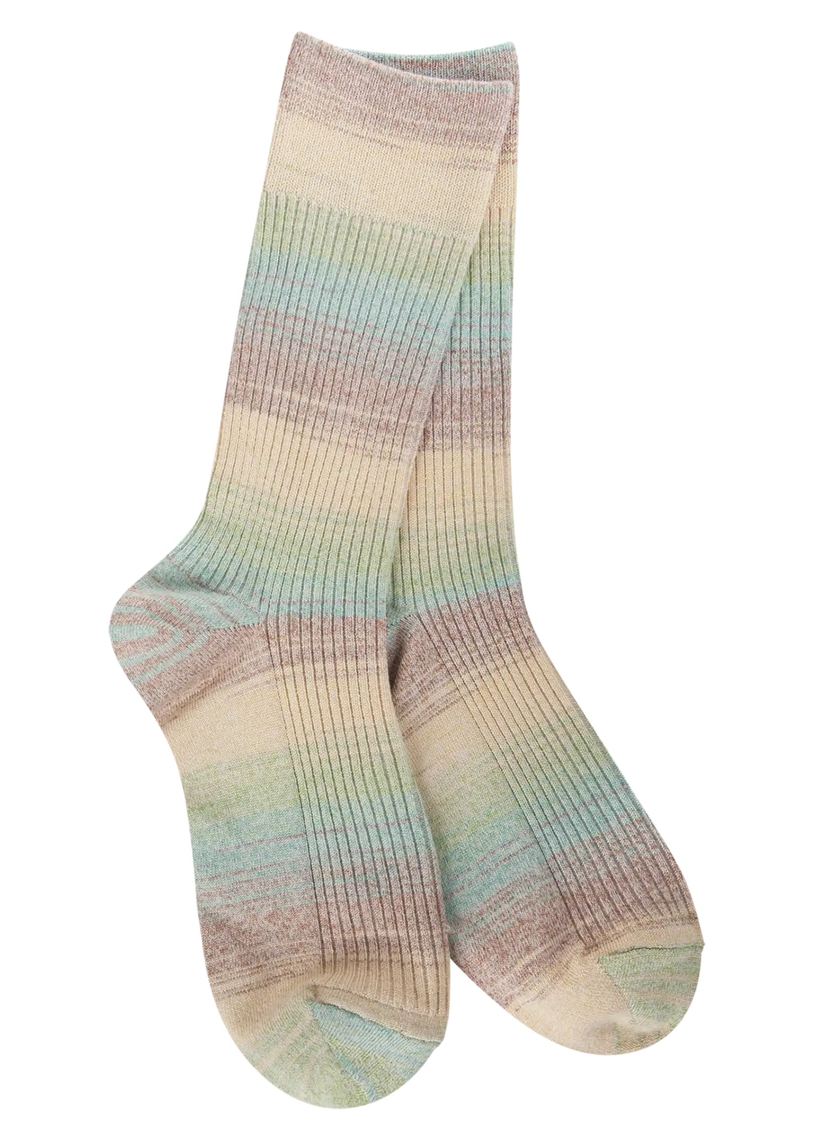 World's Softest Socks Light Ribbed Crew Socks-Blue Raspberry